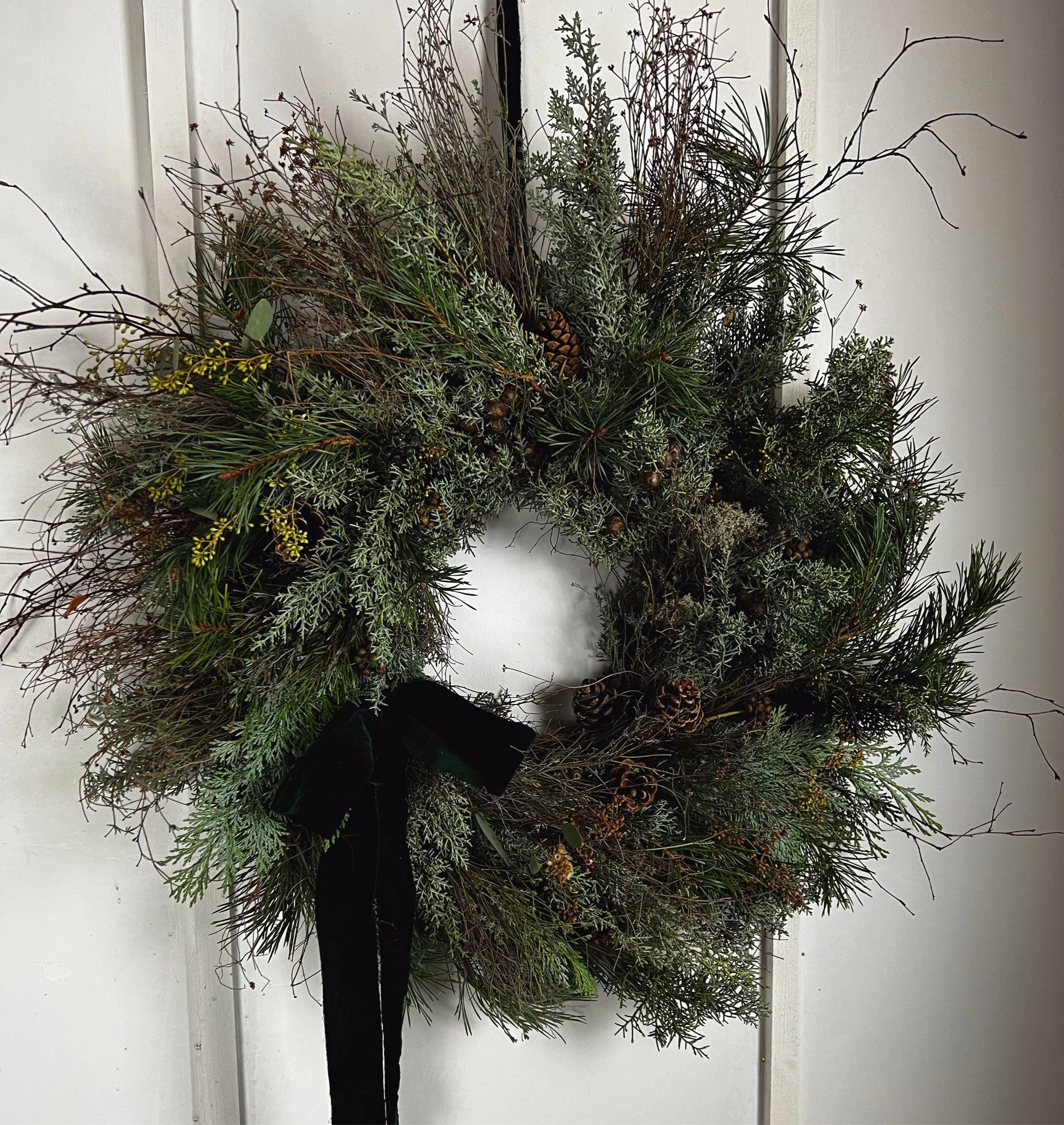 A whimsical and natural Christmas Wreath