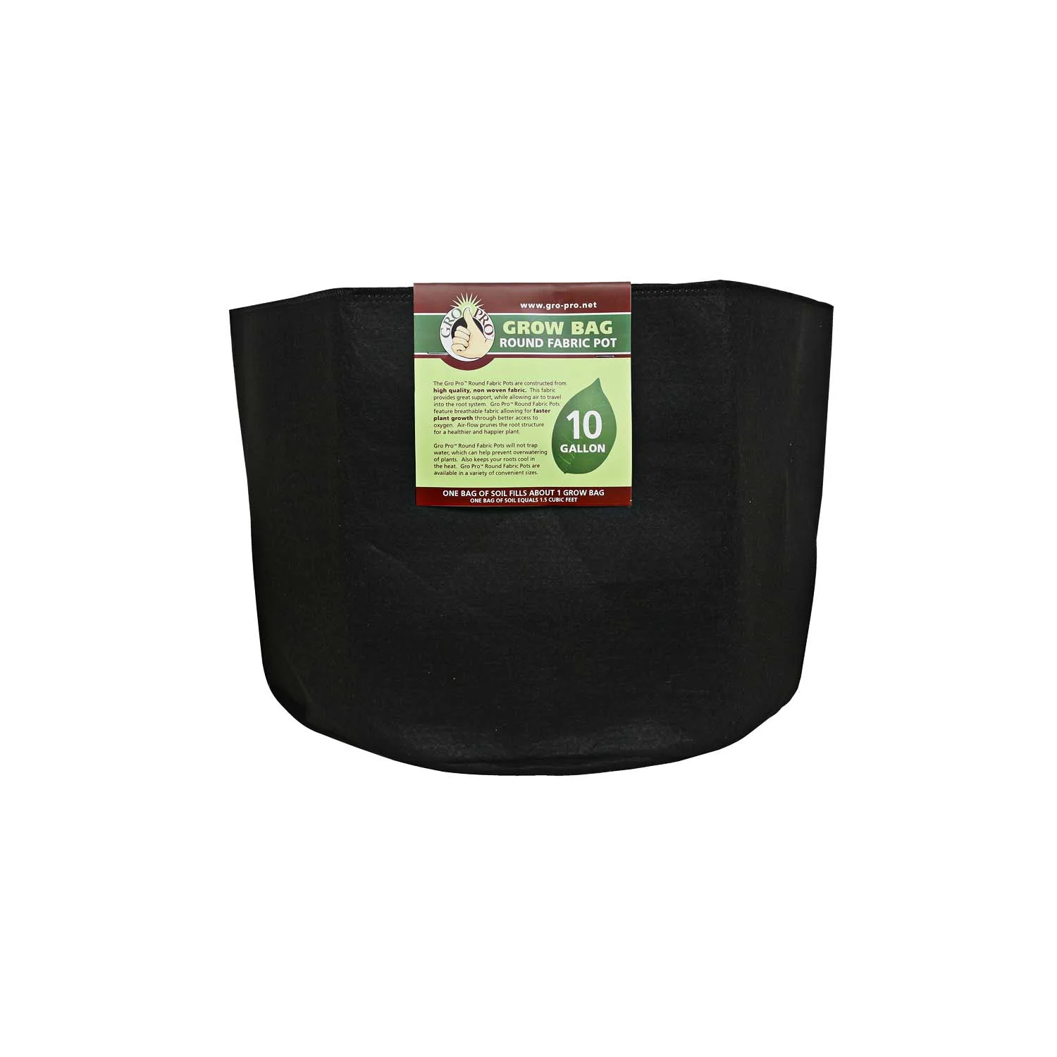 Gro Pro Premium Round Fabric Pot 10 Gallon