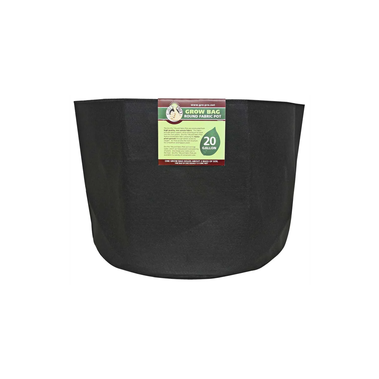 Gro Pro Premium Round Fabric Pot 20 Gallon