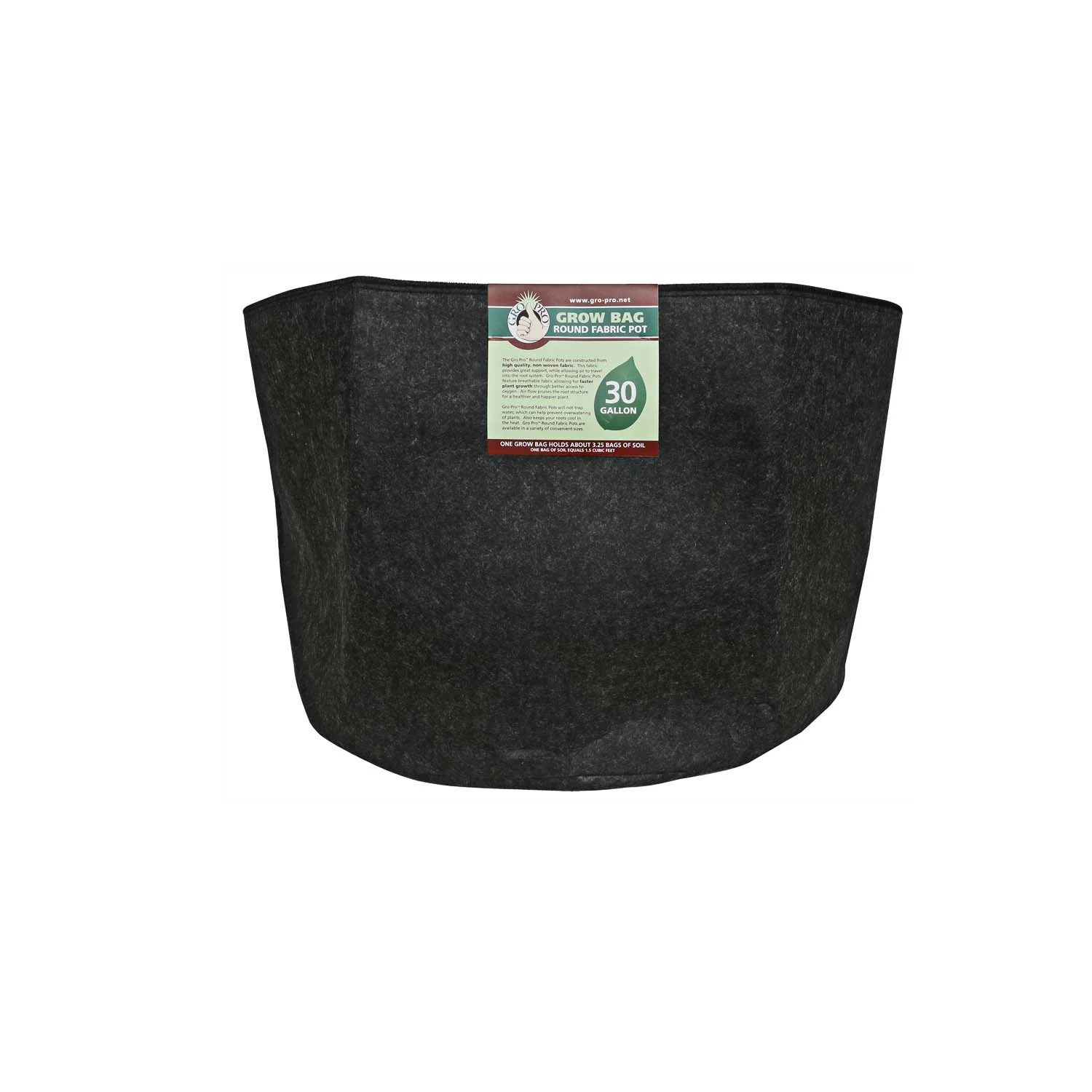 Gro Pro Premium Round Fabric Pot 30 Gallon