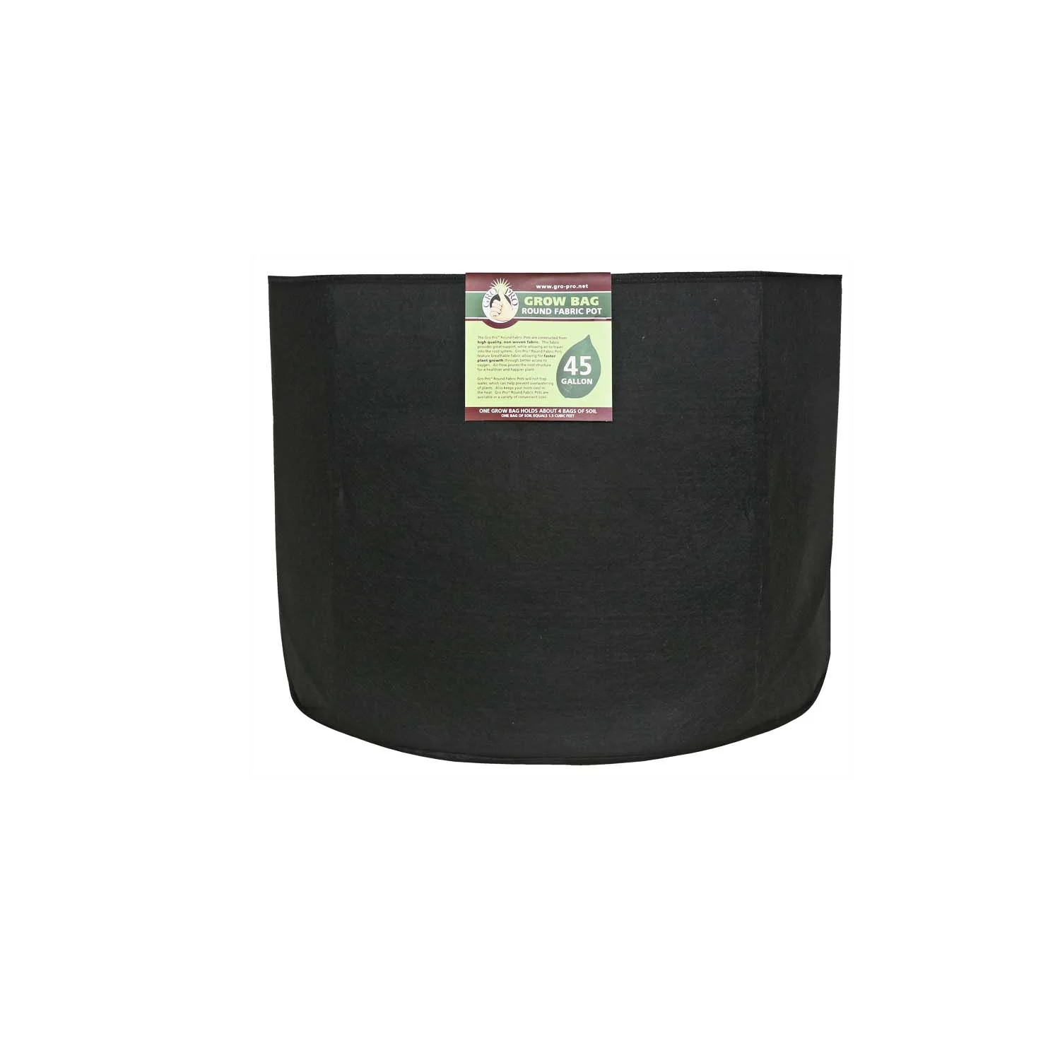 Gro Pro Premium Round Fabric Pot 45 Gallon