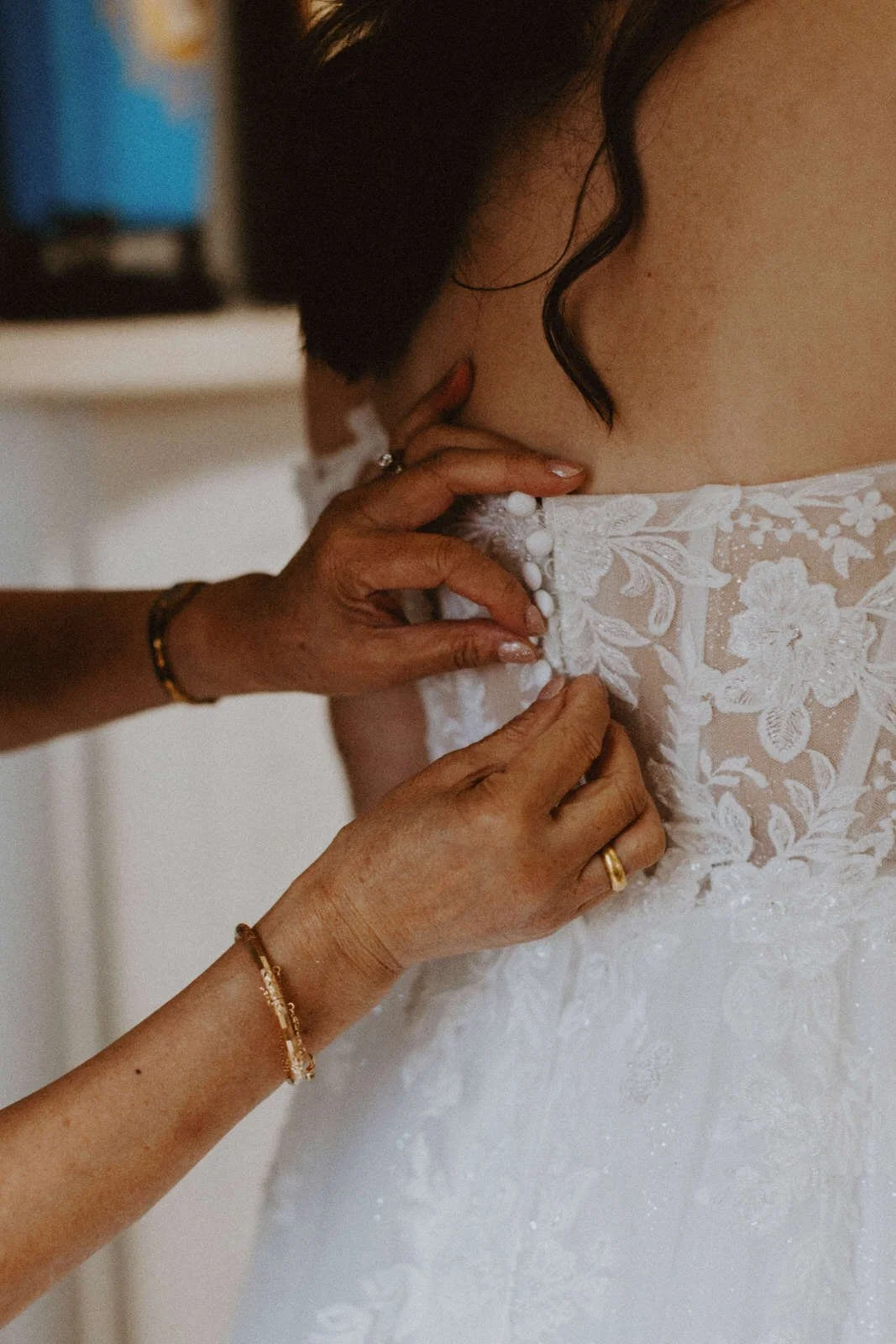 wedding dress detail photo
