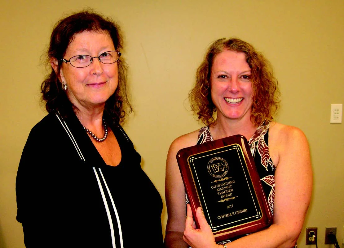 2017 Award Recipient Cynthia GehriE and ICA President Elect Linda Laine.