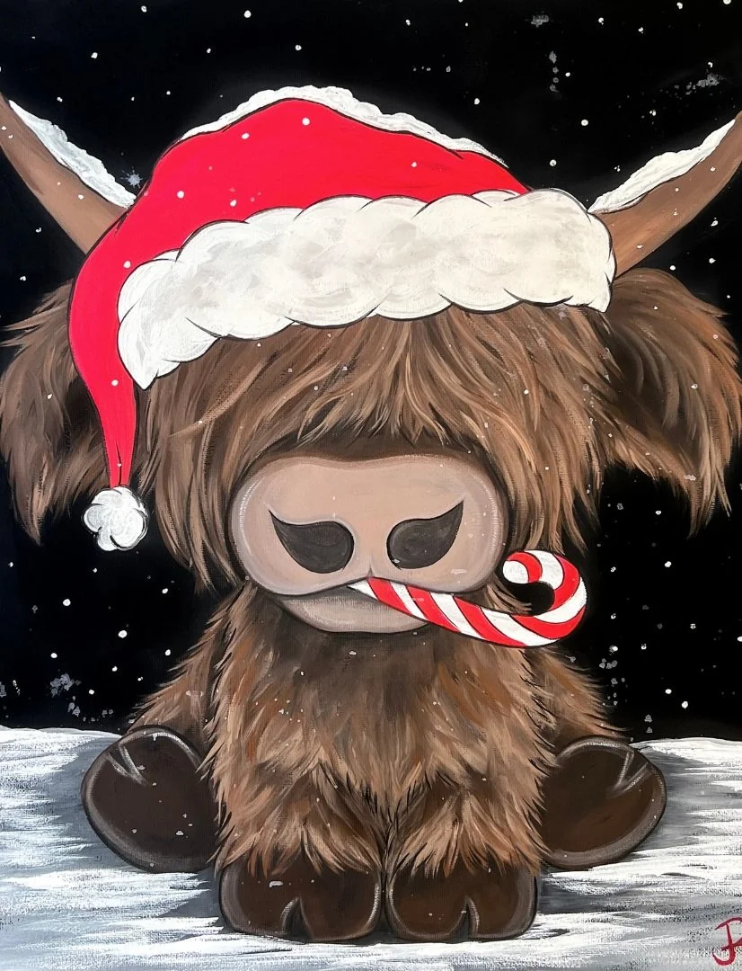 Paint &amp; Sip - Christmas Cow