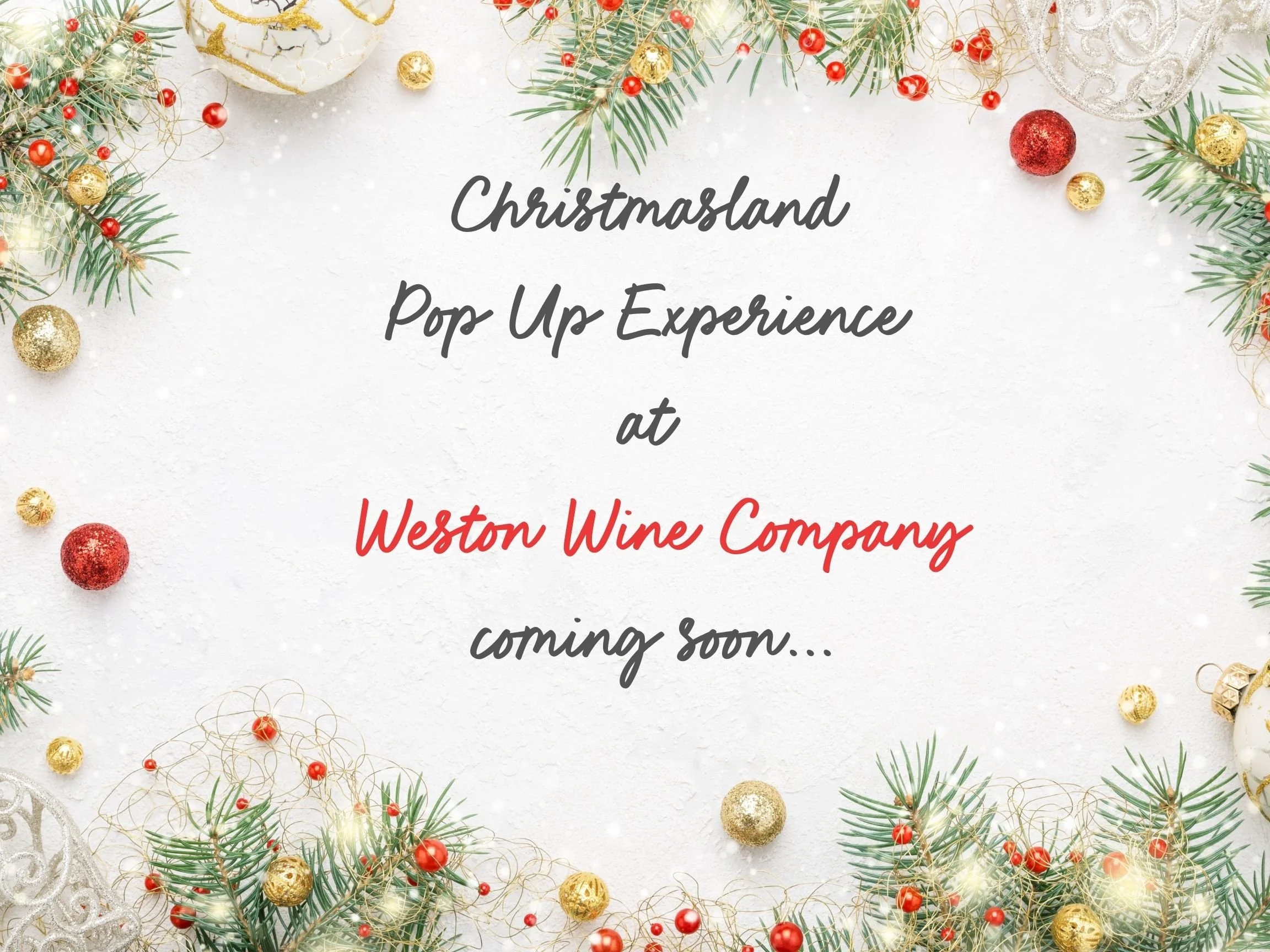 Christmas Pop Up Experiences 