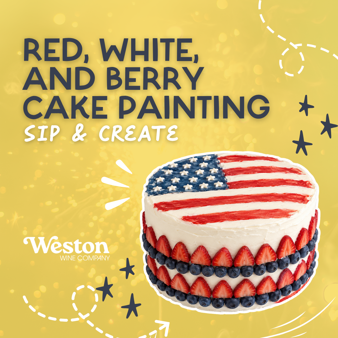 Red, White, and Berry Cake Painting