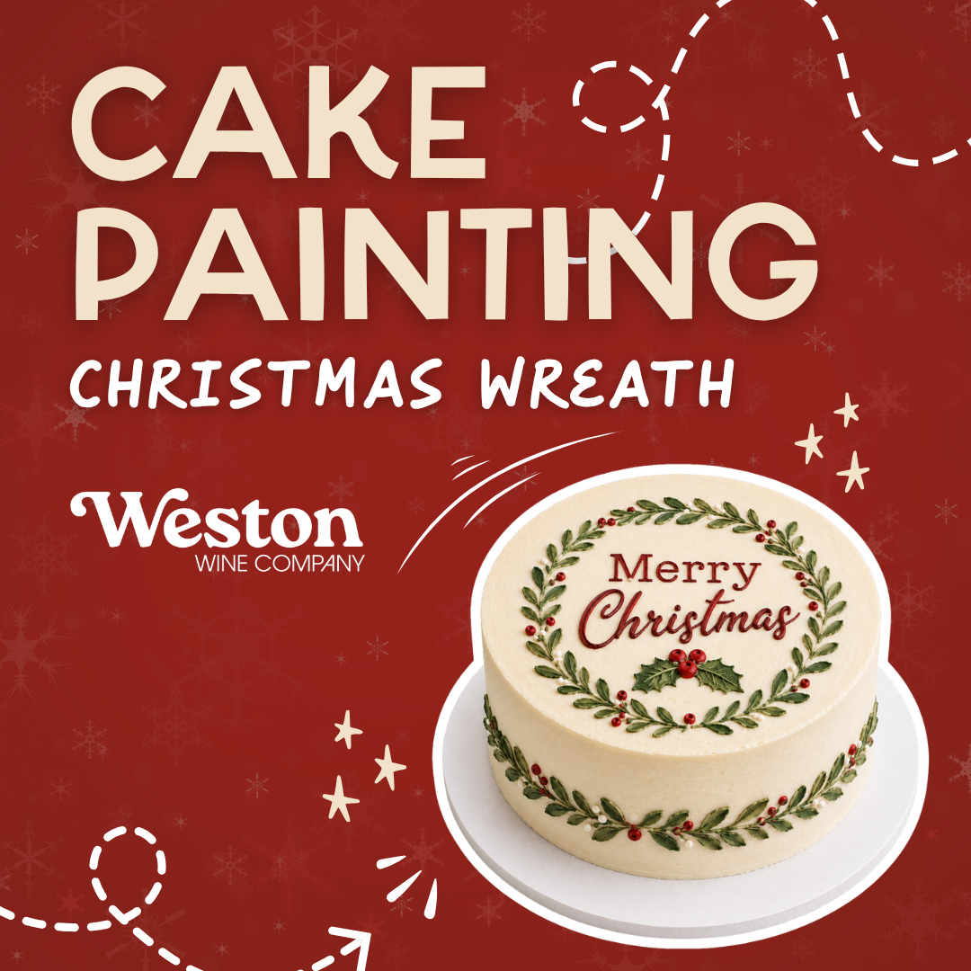 Christmas Wreath Cake Painting