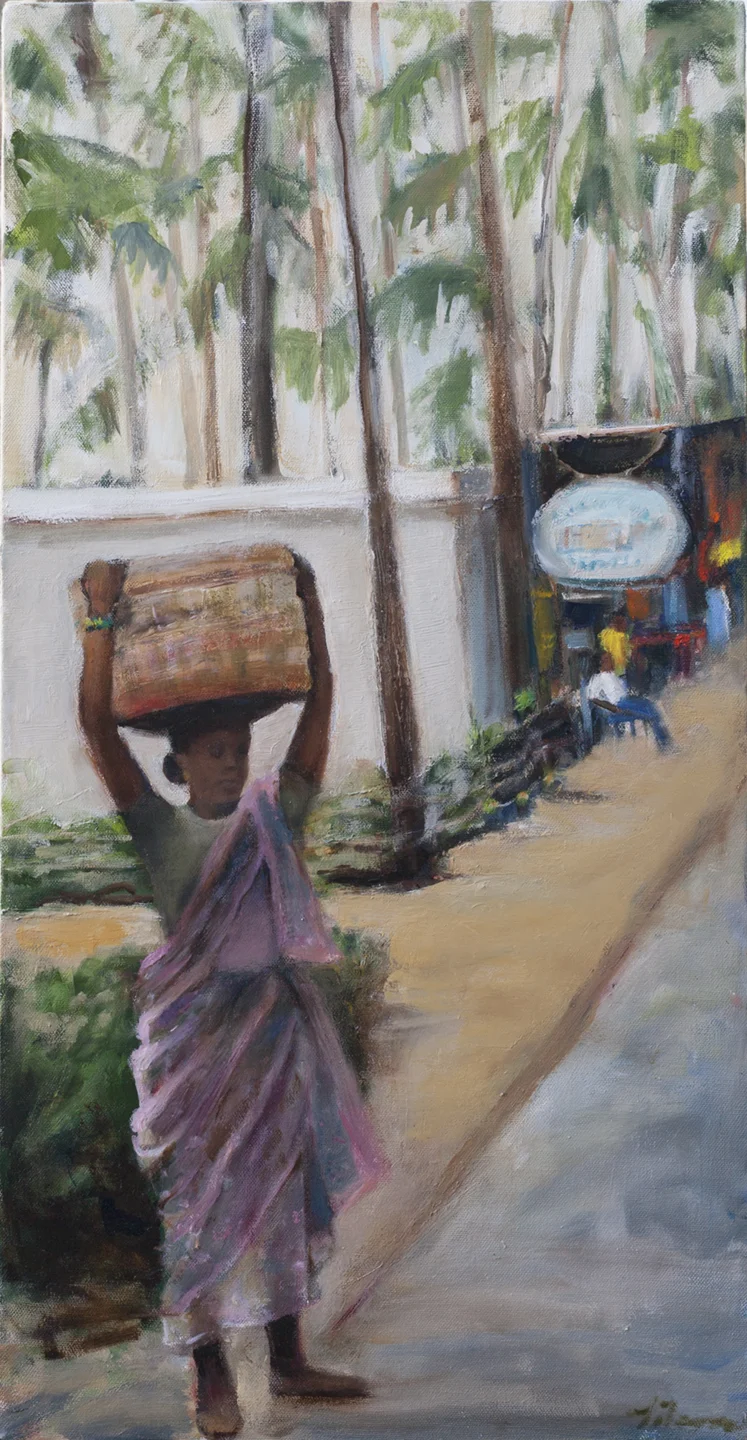 Woman with Basket, India