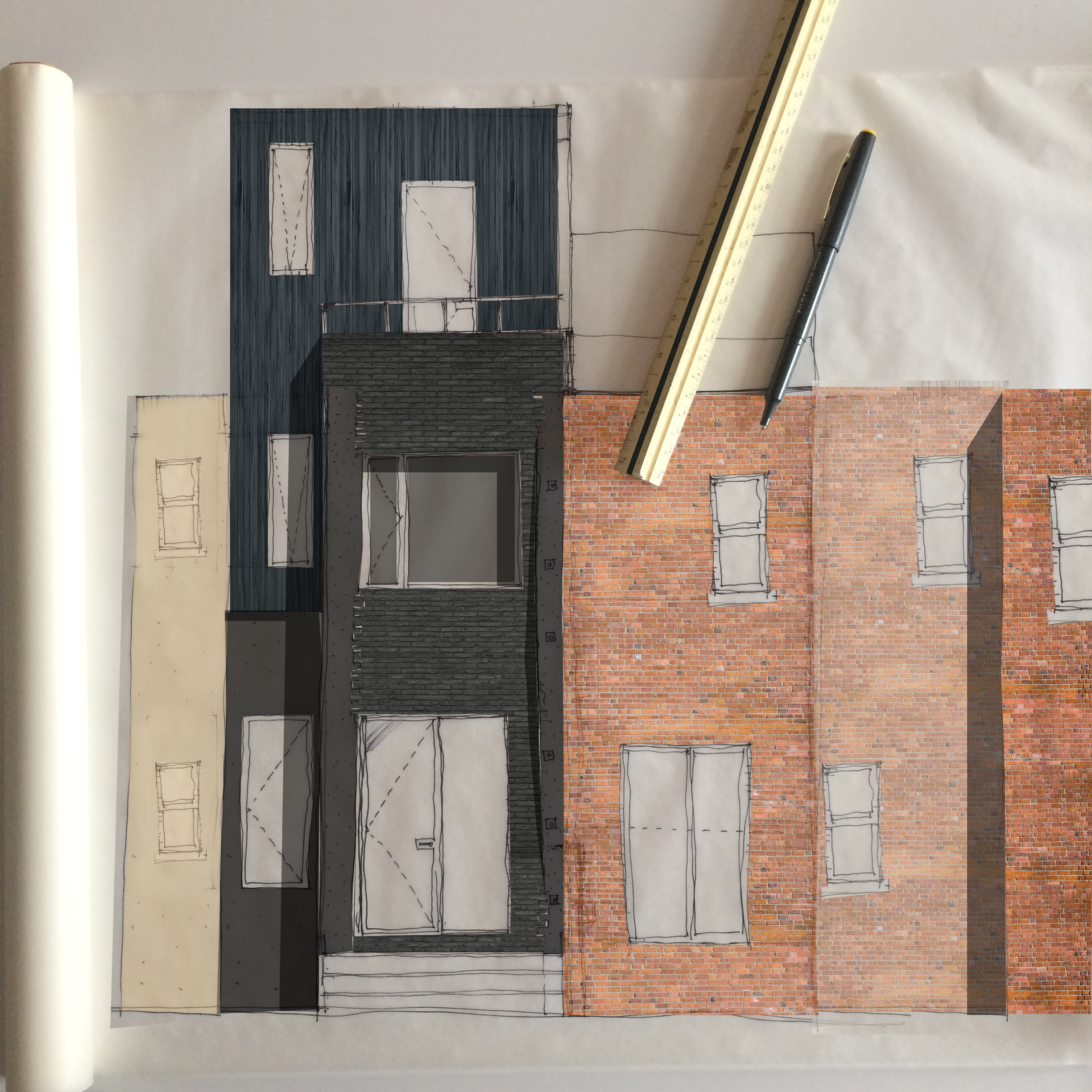 Little House. Big City - Rear Elevation