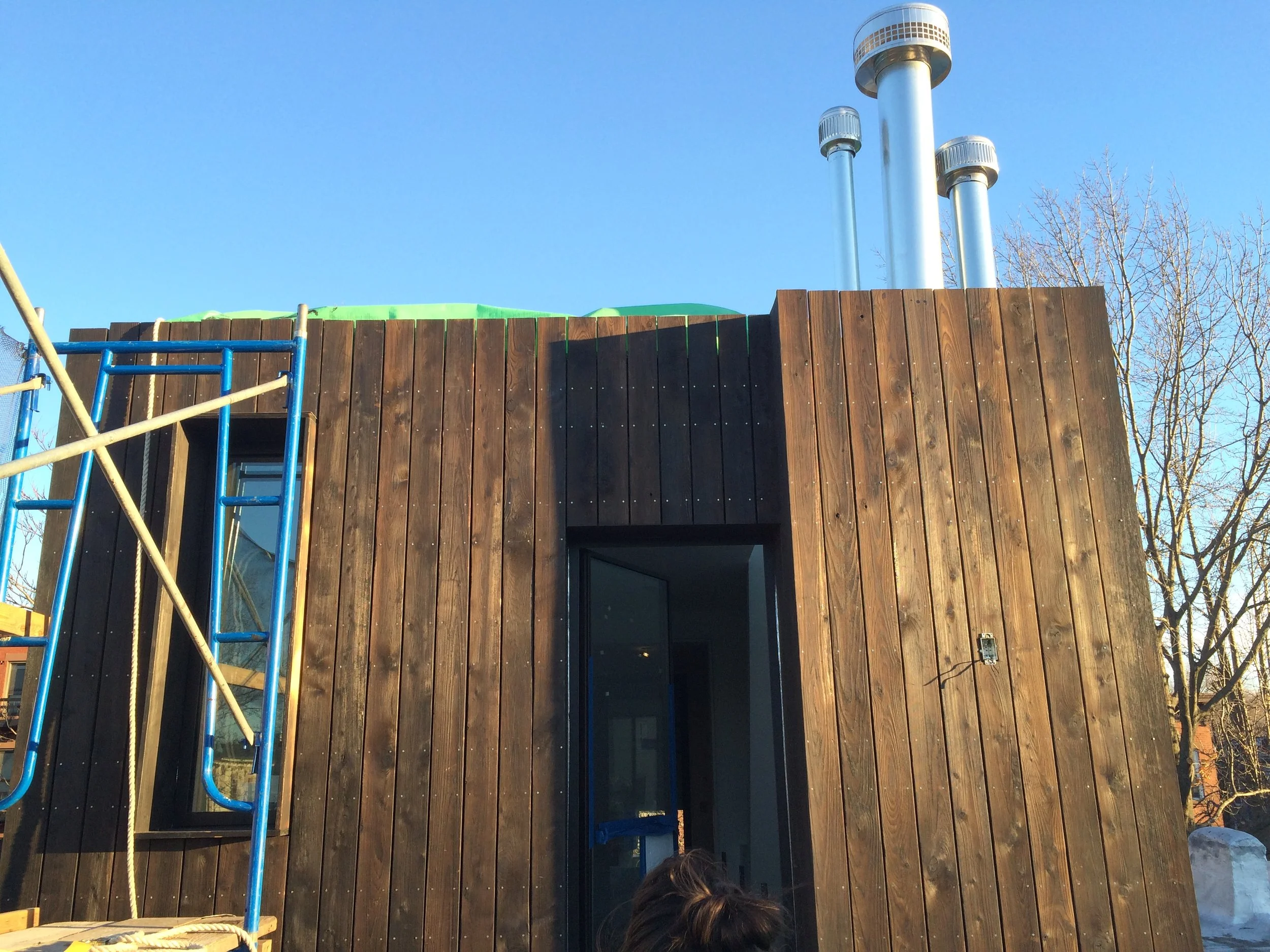 Little House. Big City - Cladding Installed