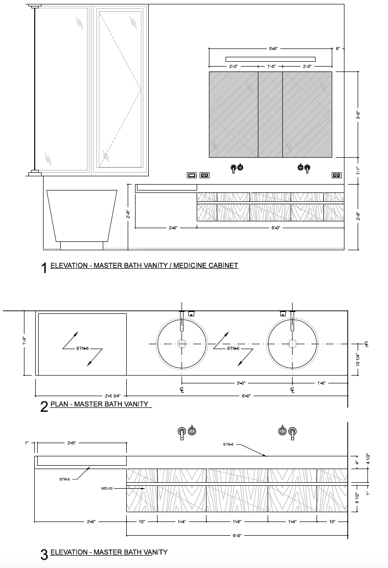 Watermill - Custom Bath Vanity Details