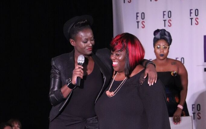 Laurence Basse with Fashion on the Square founder Y'Anad Burrell