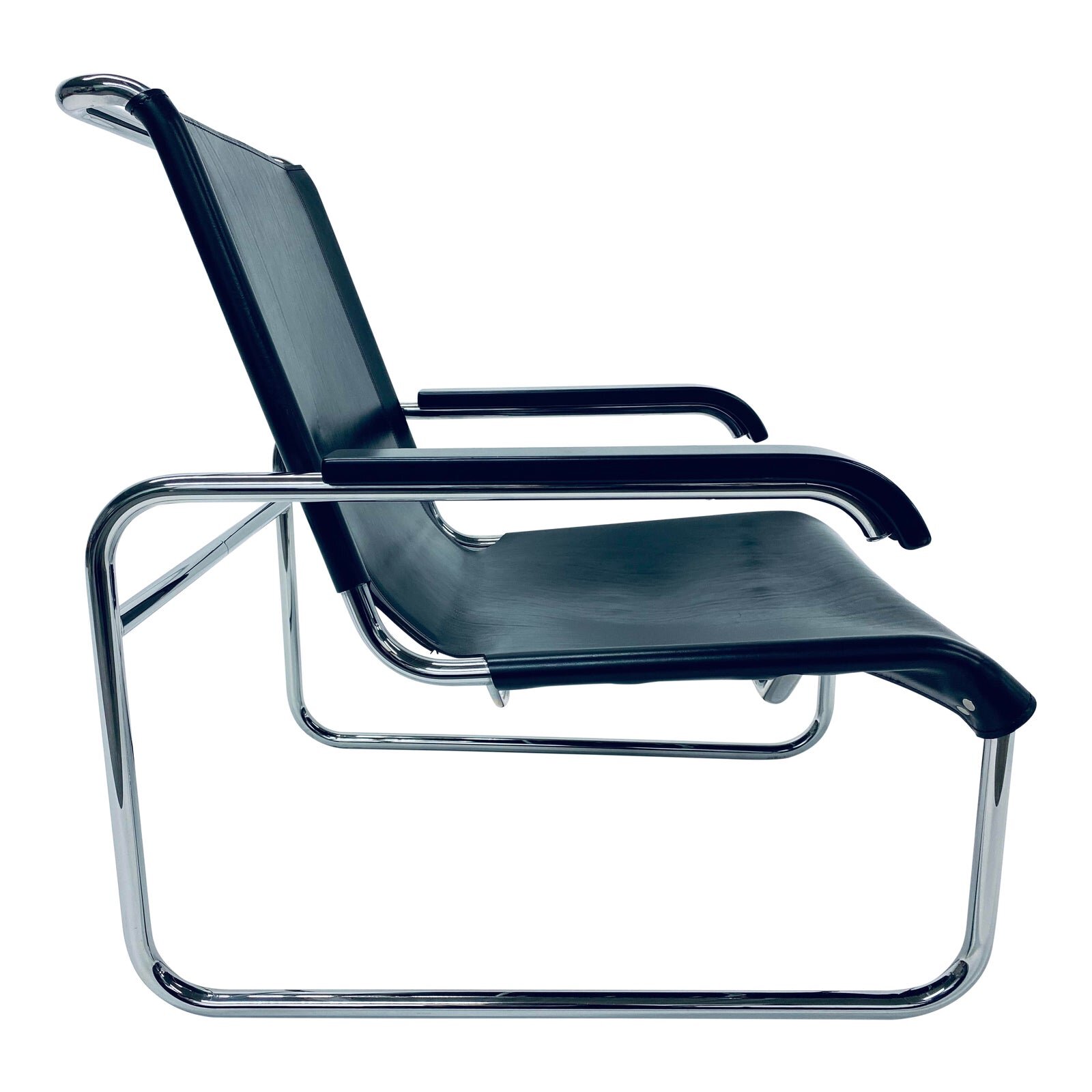 Marcel Breuer for Thonet S 35 Leather Lounge Chair, 1960s