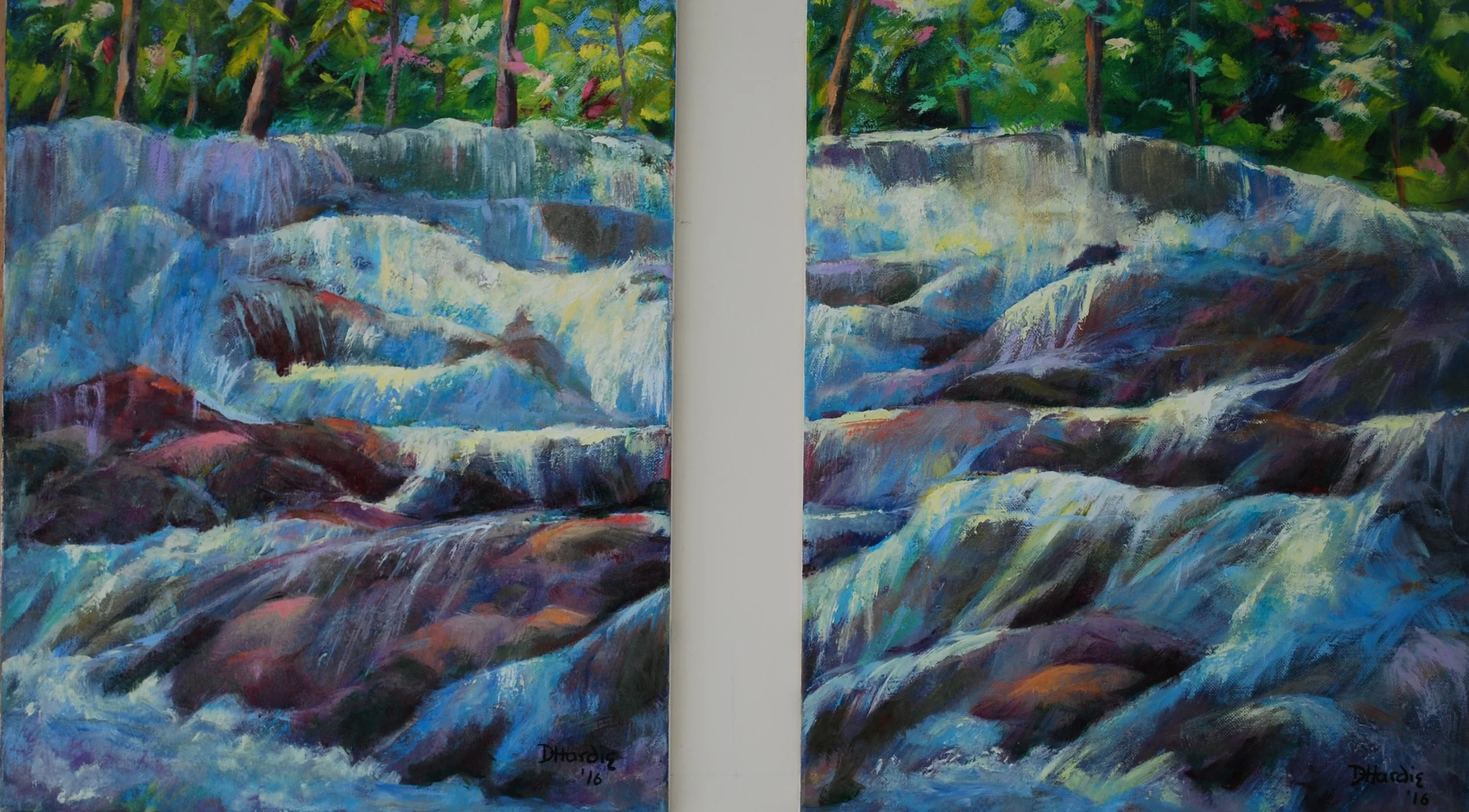  FALLS AT DUNNS RIVER  16X20 (dyptech), Oil on canvas  Psalms 19:1 
