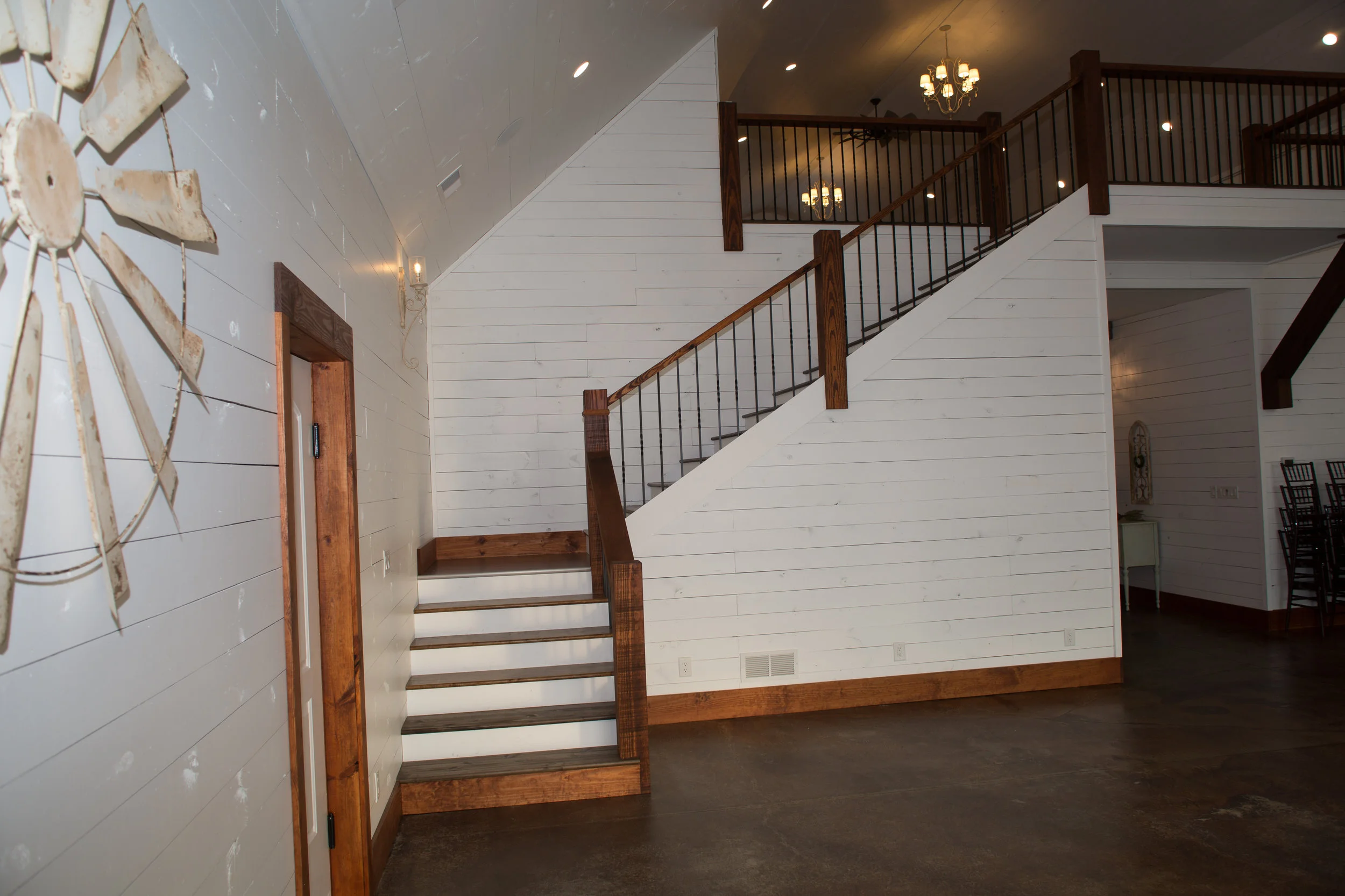 Stairway to open loft.