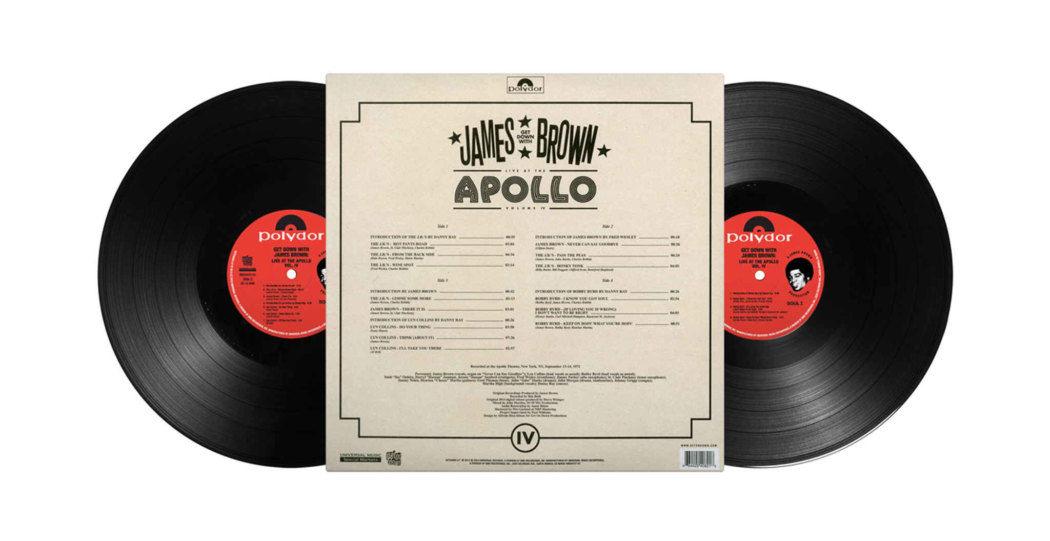 One look at the tracklist will make you salivate: from instrumental JBs classics like “Pass the Peas,” “Gimme Some More” and “Hot Pants Road” to James’ own 1972 smash vocal “There It Is,” the assembled group of musical geniuses – including trombonist and bandleader Fred Wesley; saxophonist St. Clair Pinckney; guitarists Hearlon “Cheese” Martin and Jimmy “Chank” Nolan; bassist Fred Thomas; and Brown himself on organ – smash through James’ New New Super Heavy Funk with ridiculous power, control and panache. Included here, beyond the music, are in-between song introductions and banter, which bring you right into the front row. This live album stands apart because it was conceptualized to showcase James Brown’s favorite players – The JBs – and vocalists, Bobby Byrd and Lyn Collins, who had their own R & B smashes on the People label. And these supreme talents get plenty of space to shine here: Collins’ “Do Your Thing” and “Think (About It)” and Byrd’s “Keep On Doin’ (What You’re Doin’),” alongside “I Know You Got Soul” simply levitate the bandstand.