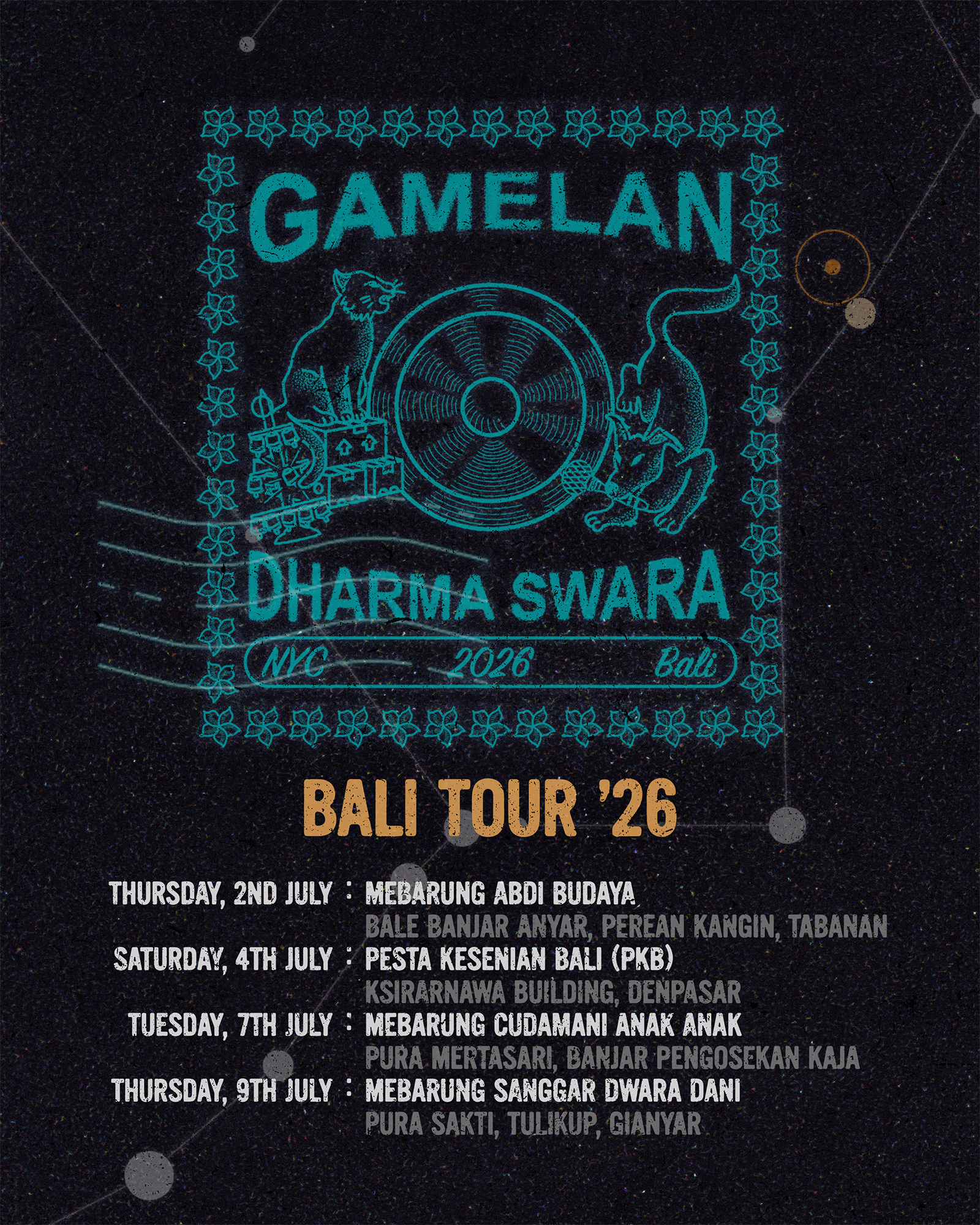 Gamelan Dharma Swara BALI Tour 2026