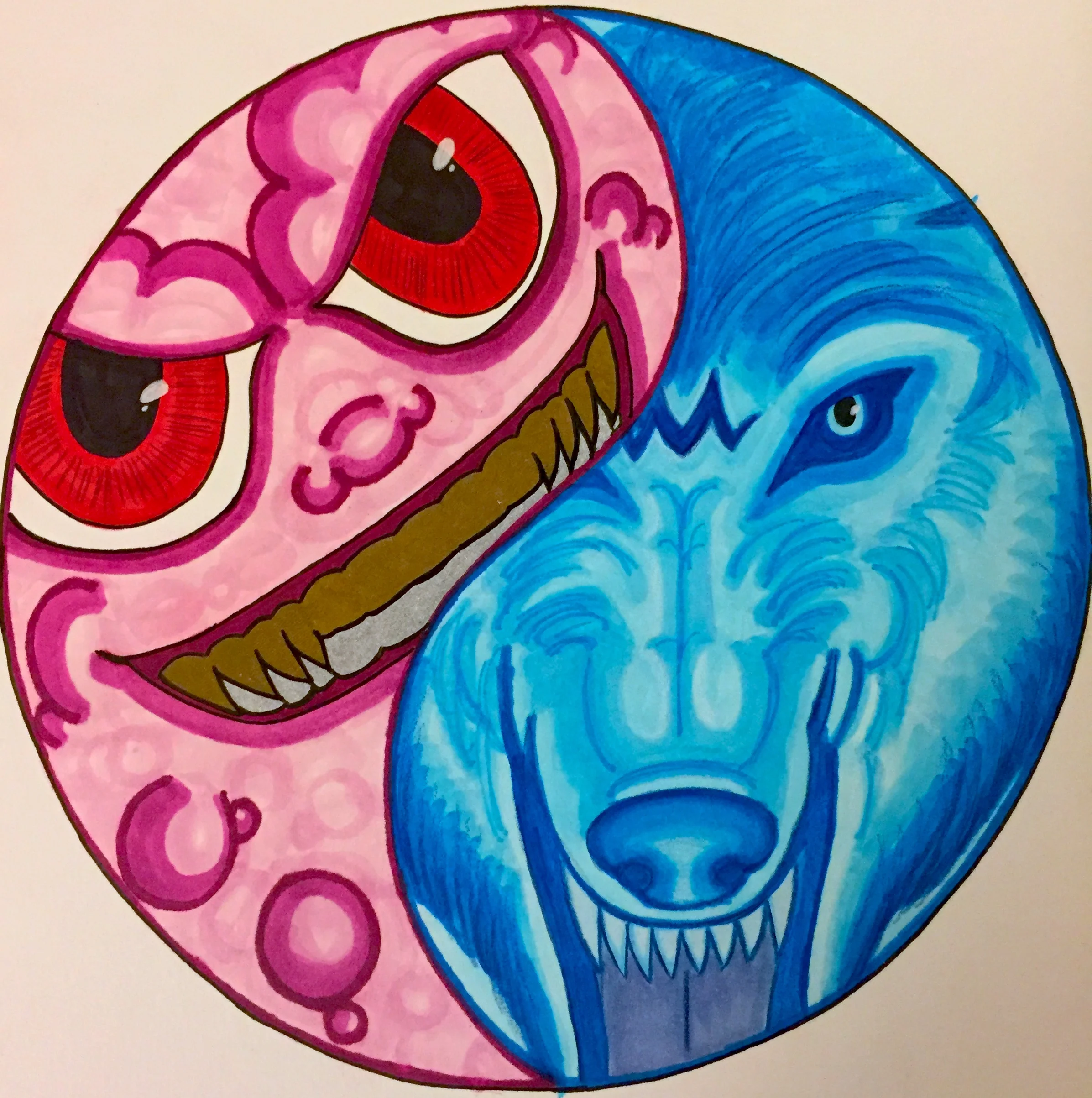 "Highs and Lows" [2017] 9x12 in mixed media on bristol paper