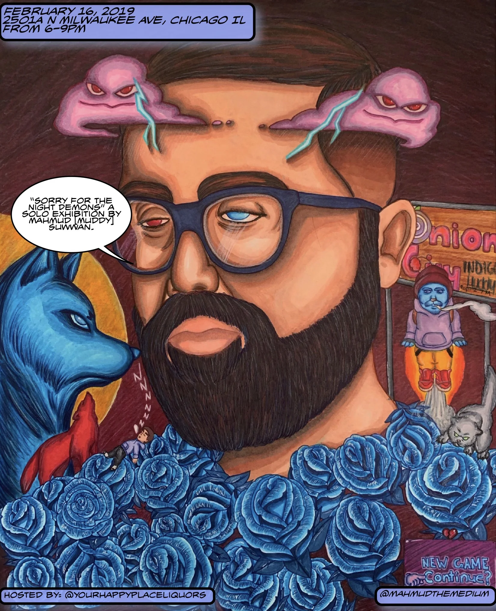 "Sorry for the Night Demons" A Solo Exhibition By Mahmud [muddy] Suwwan