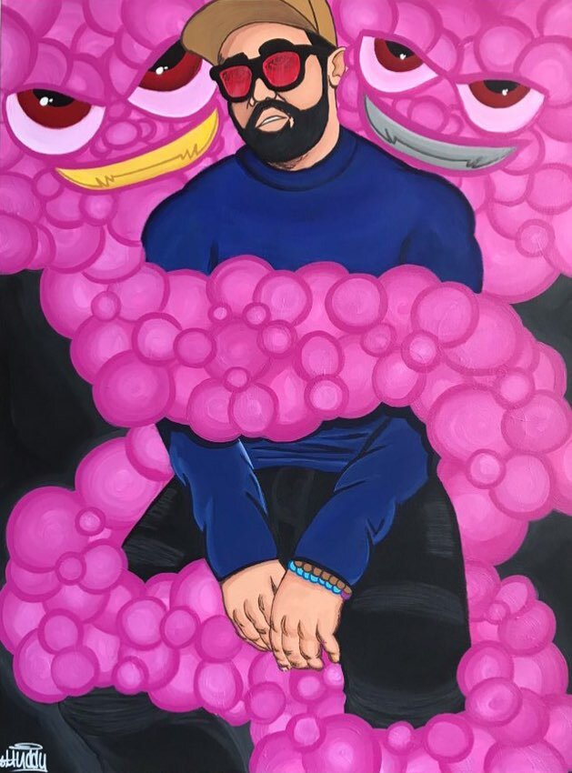"Sorry for the Night Demons" [2018 Update] 30x40 in acrylic on canvas