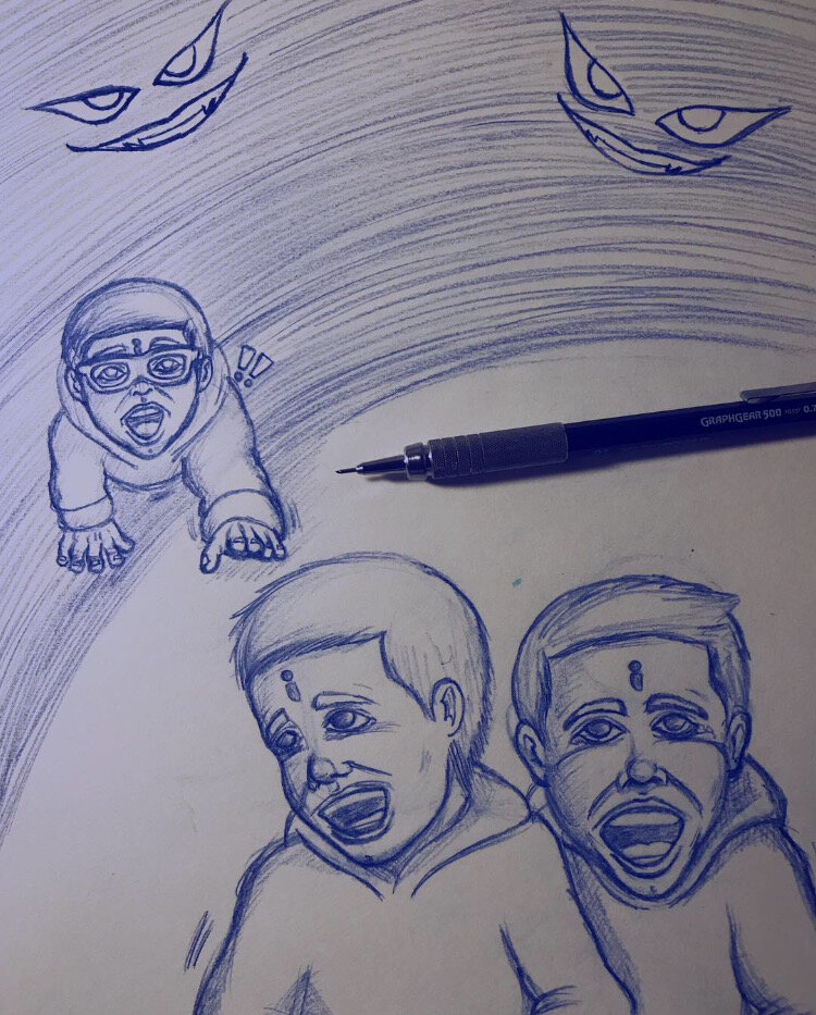 "Everybody Dies in Their Nightmares" [2018] 8x10 Pencil Sketch on Paper