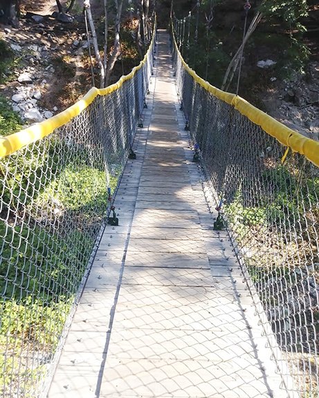 Suspension foot bridge