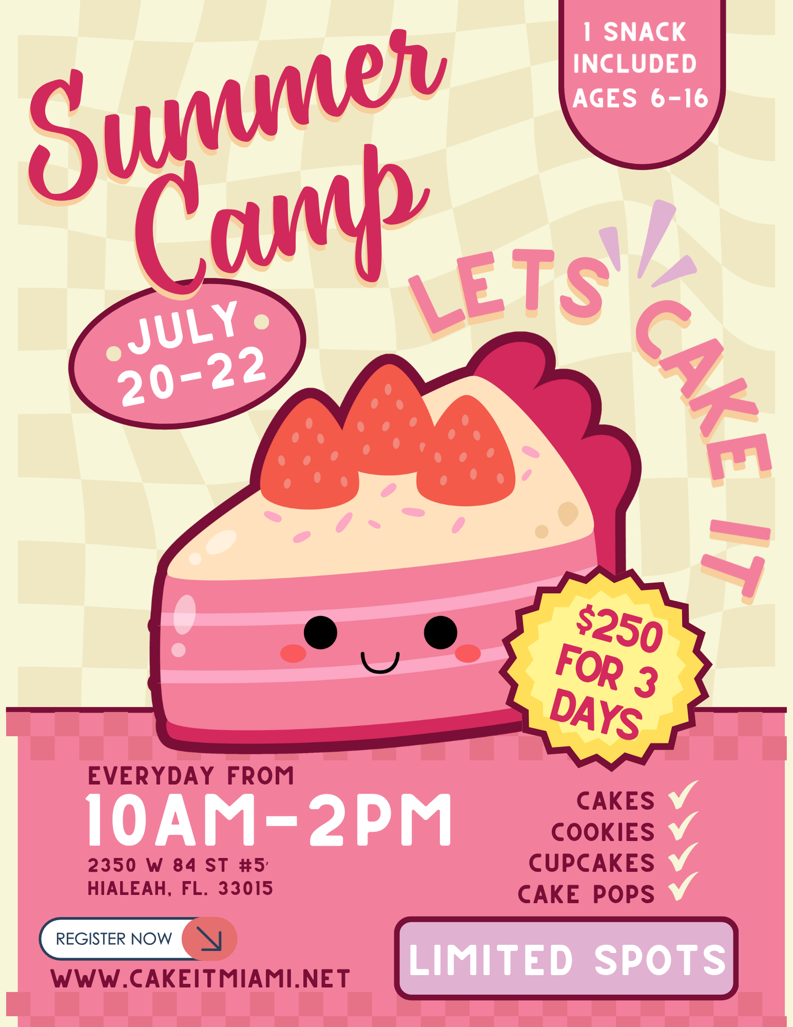 Pink Yellow Retro Illustration Cake Shop Promo Flyer.png