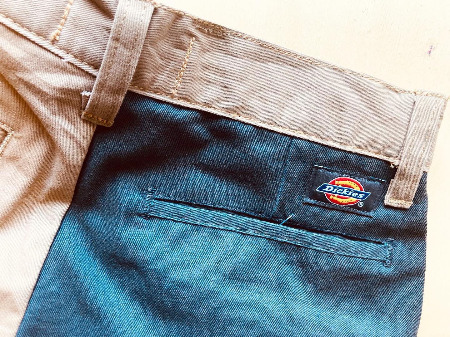 Our reworked #dickies two tone utility pants back in stock. At Mintage mall and Mintage cafe.  Lots of color variations. Sizes 25-32. We will restock them weekly too!