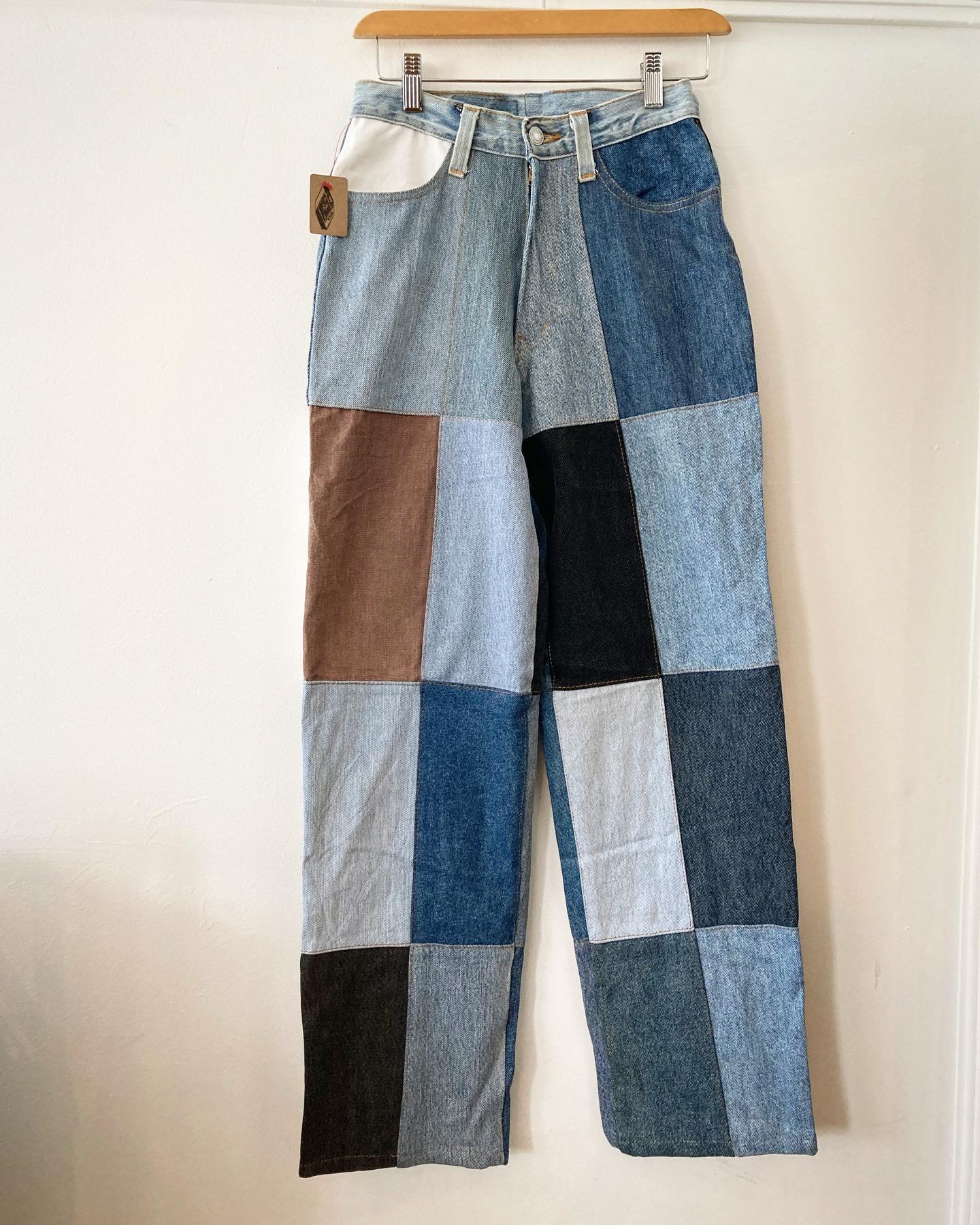 Last of these beauties going out Wednesday at the Mintage Mall shop in shop Wednesday. Patchwork Upcycled Levi&rsquo;s. Sizes 24-30. They won&rsquo;t last! #levisvintageclothing #levisjeans