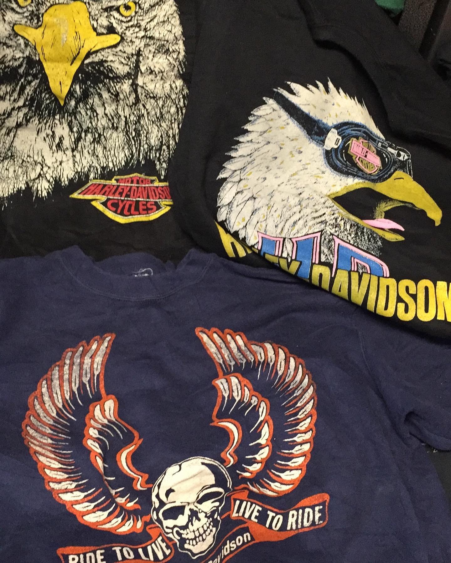 #vintageharleydavidson sweatshirts dropping tomorrow at the Mall.