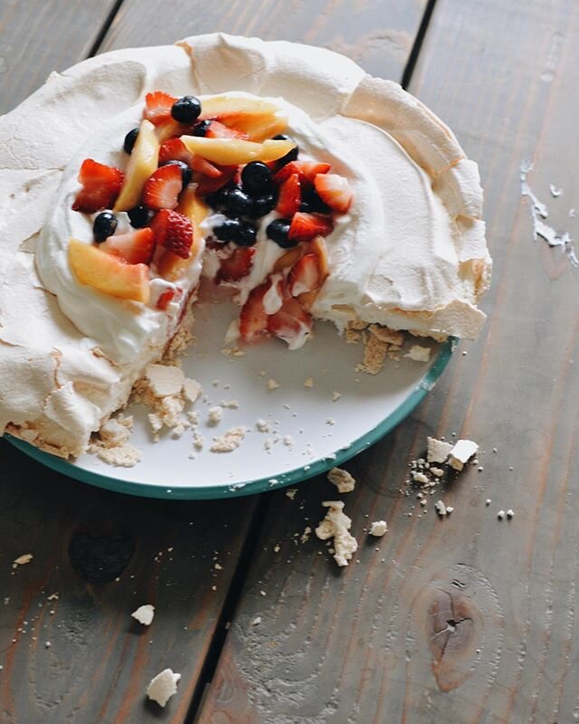 I made a pavlova for the first time yesterday and it was glorious...so I took this photo to commemorate the occasion. 🍓🥳
In case you want to make one, the recipe I used was the Strawberry Pavlova by Nigella Lawson for New York Times Cooking (I redu
