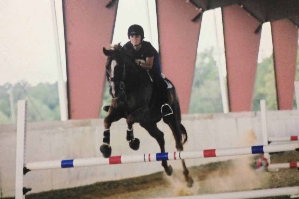 In my mid-20s towards the end of my show jumping era.