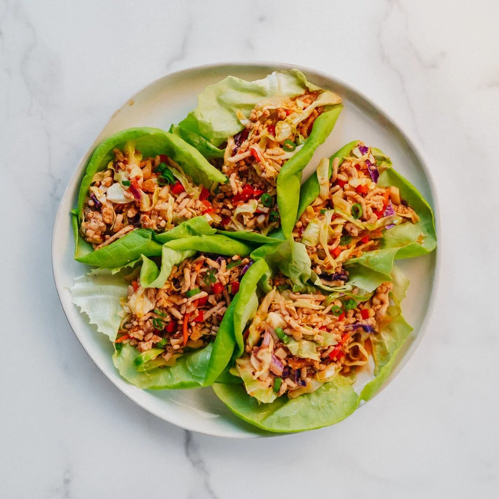 Apricot Chicken Lettuce Wraps