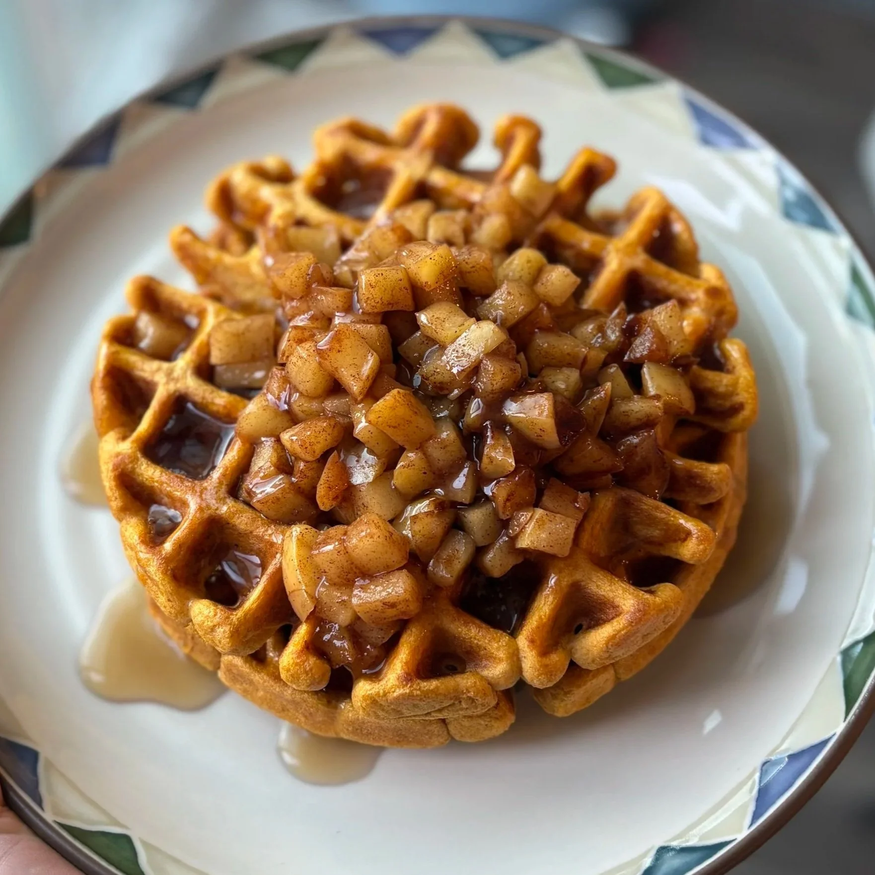 Apple Pie Protein Waffles