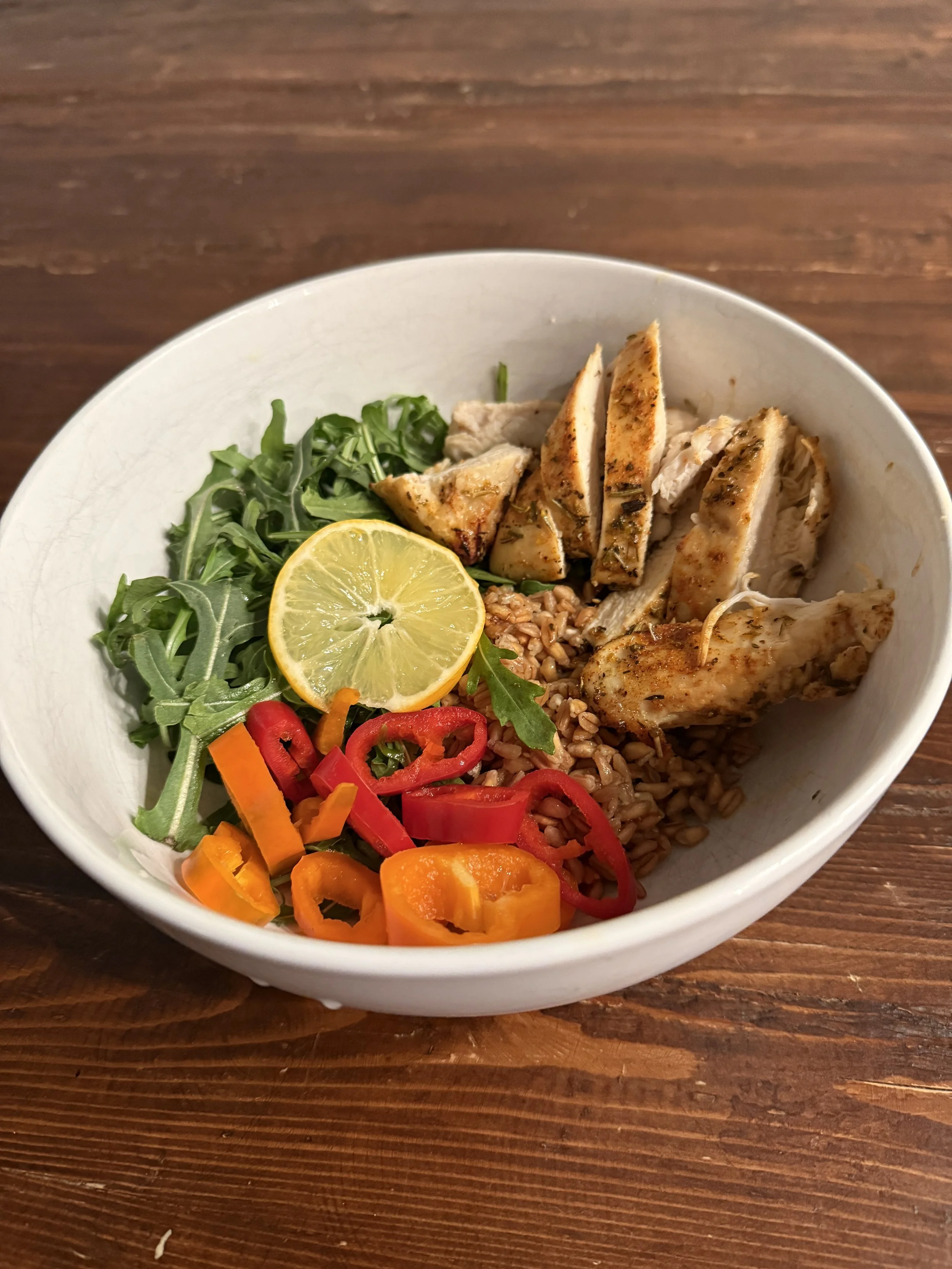 Trader Joe's Lemon Rosemary Farro Chicken Salad