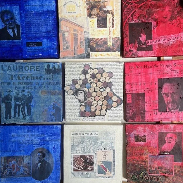  The nine panels are as follows:  1.&nbsp; Alfred Dreyfus, army captain&nbsp; &nbsp;&nbsp;&nbsp;&nbsp;&nbsp;&nbsp;&nbsp;&nbsp;&nbsp;&nbsp;&nbsp;&nbsp;&nbsp;&nbsp;&nbsp;&nbsp;&nbsp;&nbsp;&nbsp;&nbsp;&nbsp;&nbsp;&nbsp;&nbsp;&nbsp;&nbsp;&nbsp;&nbsp;&nbs