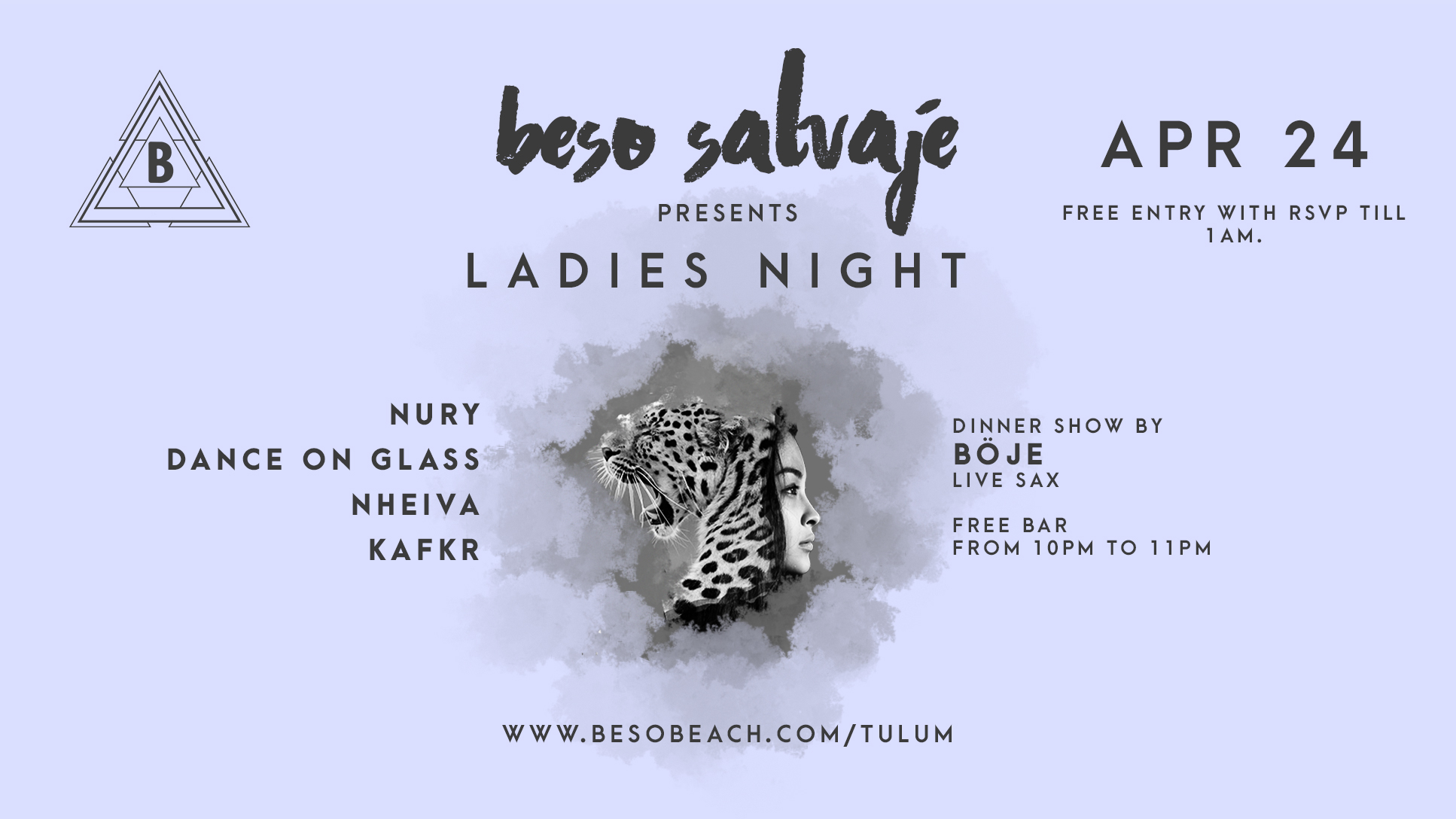 Nury/ Dance on Glass/ Nheiva/ Kafkr by Beso Salvaje Ladies Night