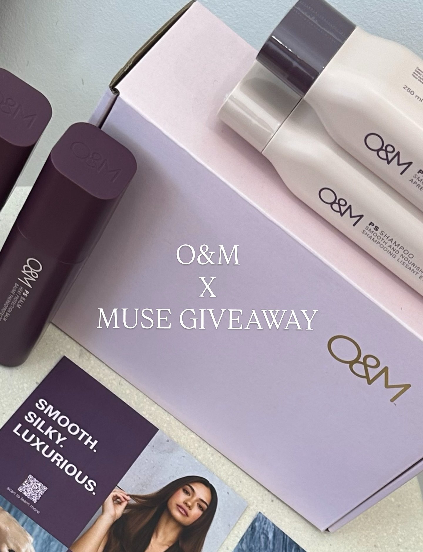 O&amp;M X MUSE GIVEAWAY 

we are giving away one lucky winner 

4x O&amp;M NEW PS RANGE PRODUCTS 
1x O&amp;M HAIR WRAP 
1x COR RESTORE TREATMENT 
1x BLOWDRY 

TO ENTER : 
Must be following @musethehairroom 
Must like this post 
And Must tag a friend 