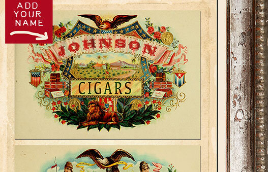 Cigars Labels Old Boxes And Store Wall Picture Art Print 