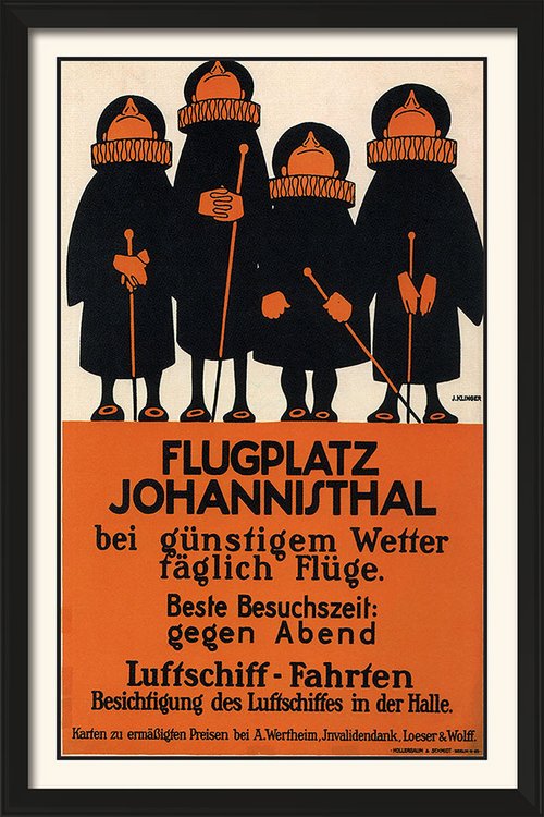 Flugplatz Berlin Hohannisthal Travel Ad Vintage Poster Art 11 X 17