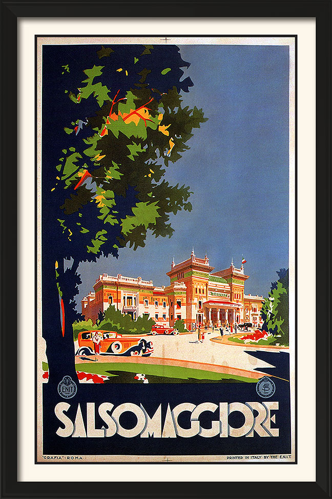 Limone Piemonte Italia Italy Vintage European Travel Advertisement Poster Print 