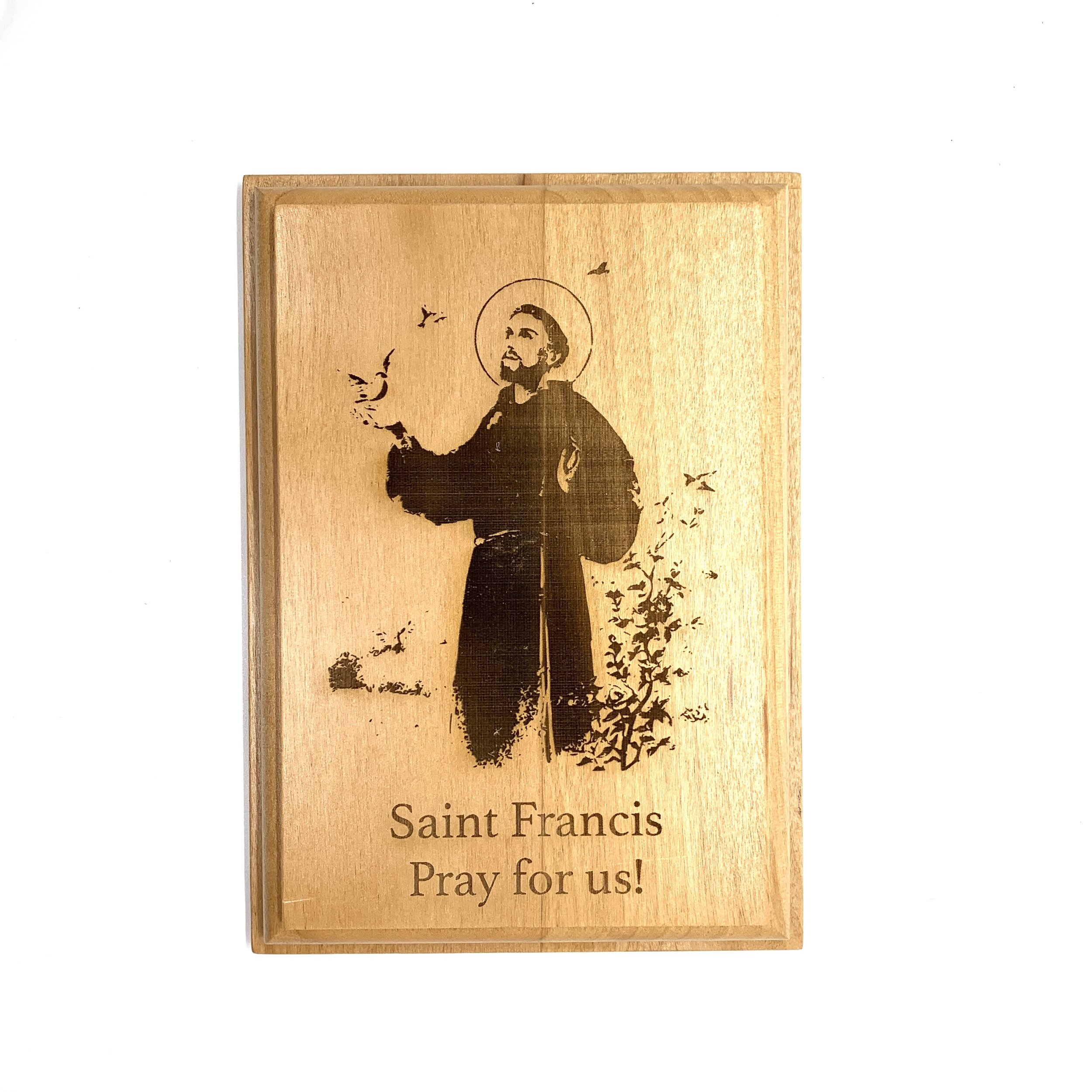 St. Francis Assis Wood Plaque