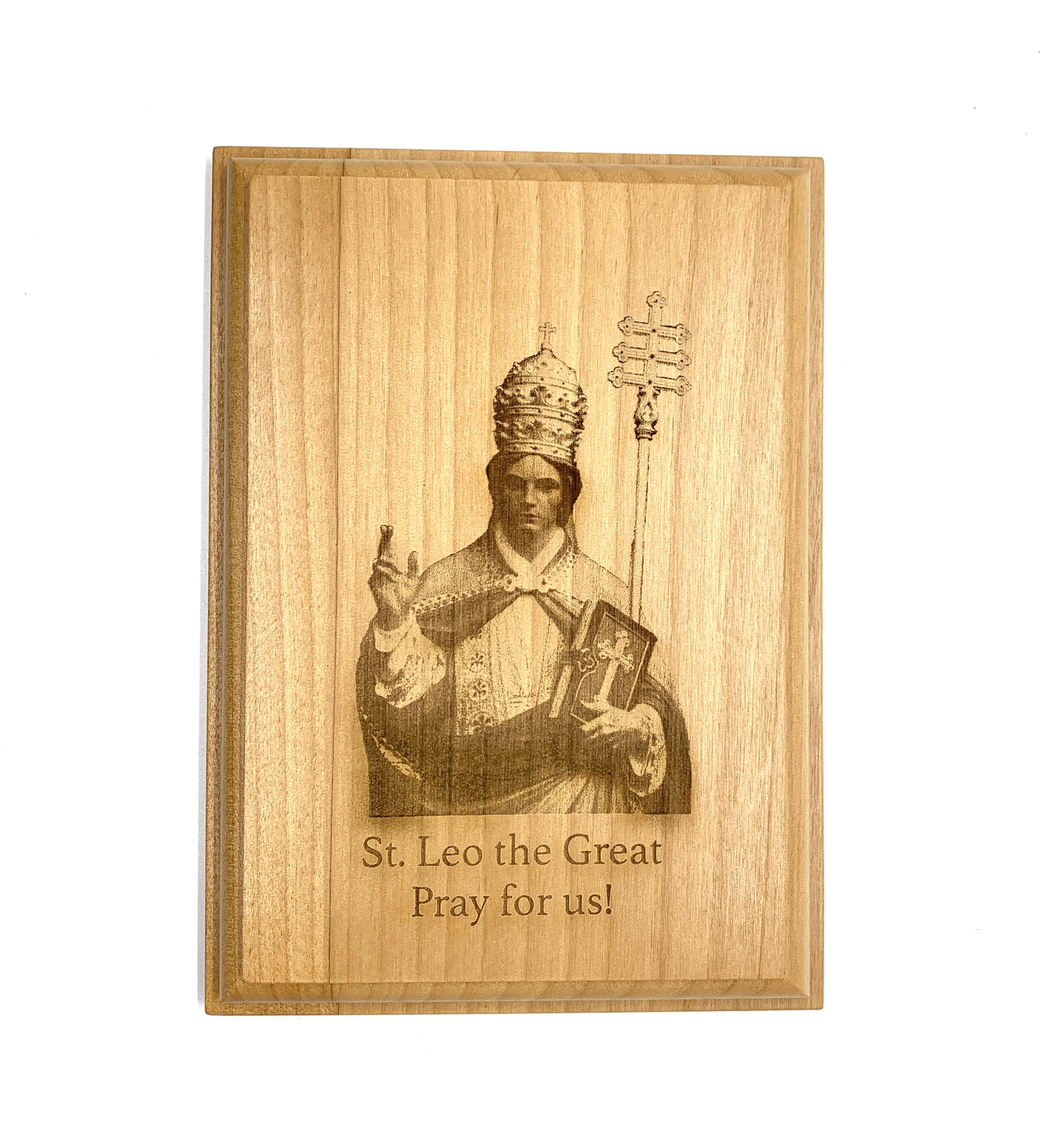 St. Leo Wood Plaque