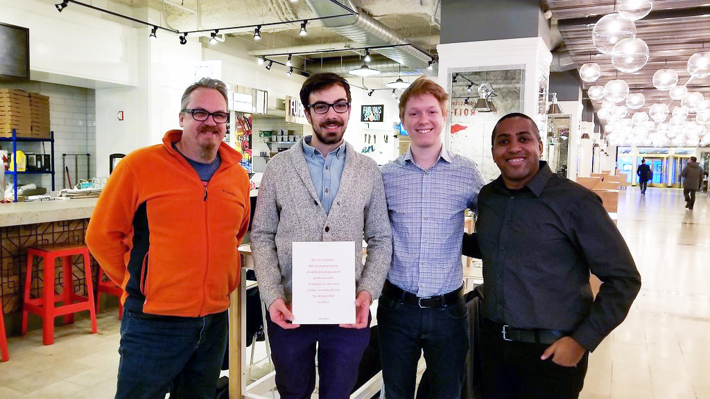 The Chicago founding members met with Jack Cashion from SC headquarters prior to their first chapter meeting