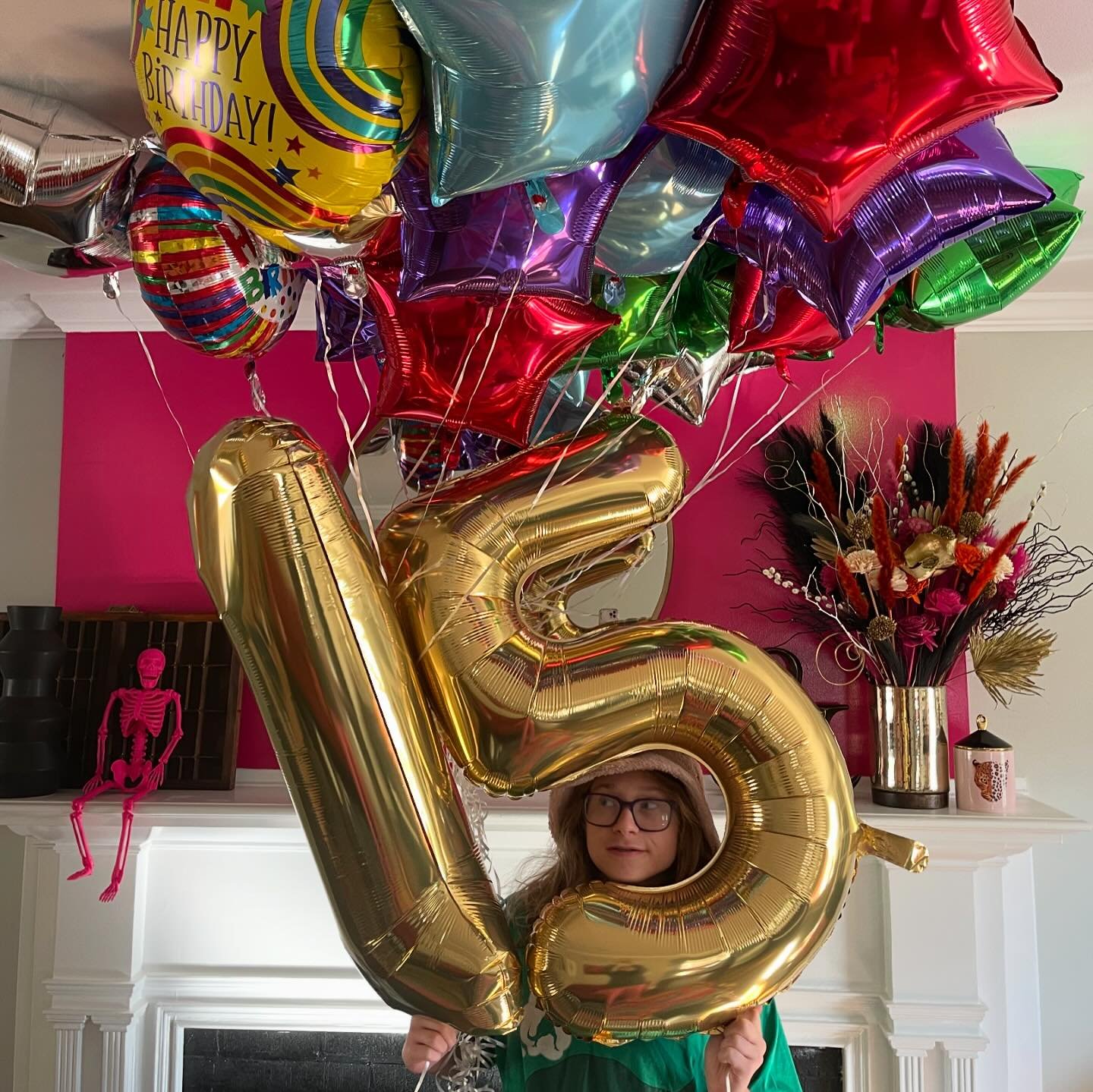 I wasn&rsquo;t planning on sharing personal photos anymore, but the first picture is so in line with my new maximalist aesthetic, I wanted to post. Plus, you know, it&rsquo;s a birthday. 
Happy 15th to Noah.
The second picture is showing off the new 