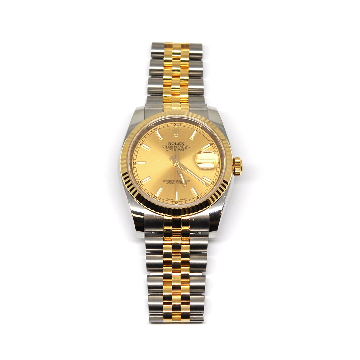 Rolex Datejust Steel 18K Yellow Gold Champagne