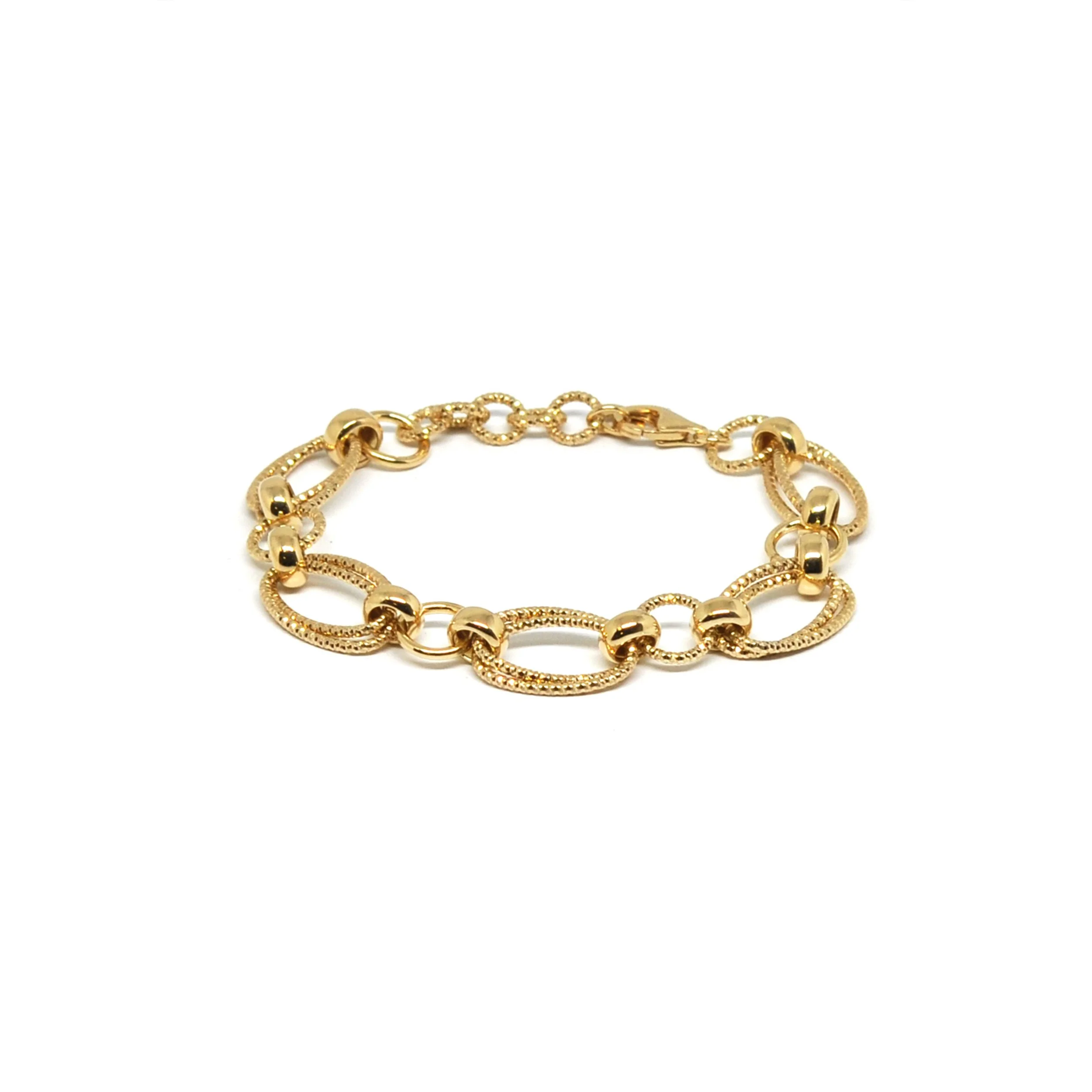 18k yellow gold plated chunky bracelet