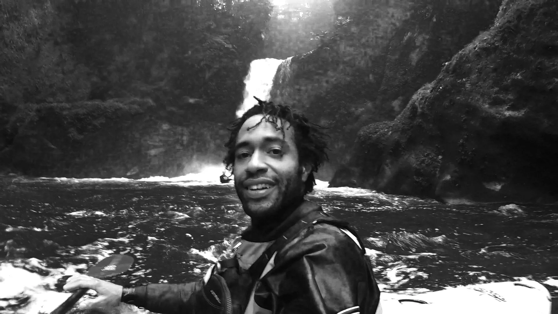 The author below Twisted Pleasure in Vercruz Mexico. The Go Pro is one of the few ways to easily get action shots of gorges like the lower Jalacingo.