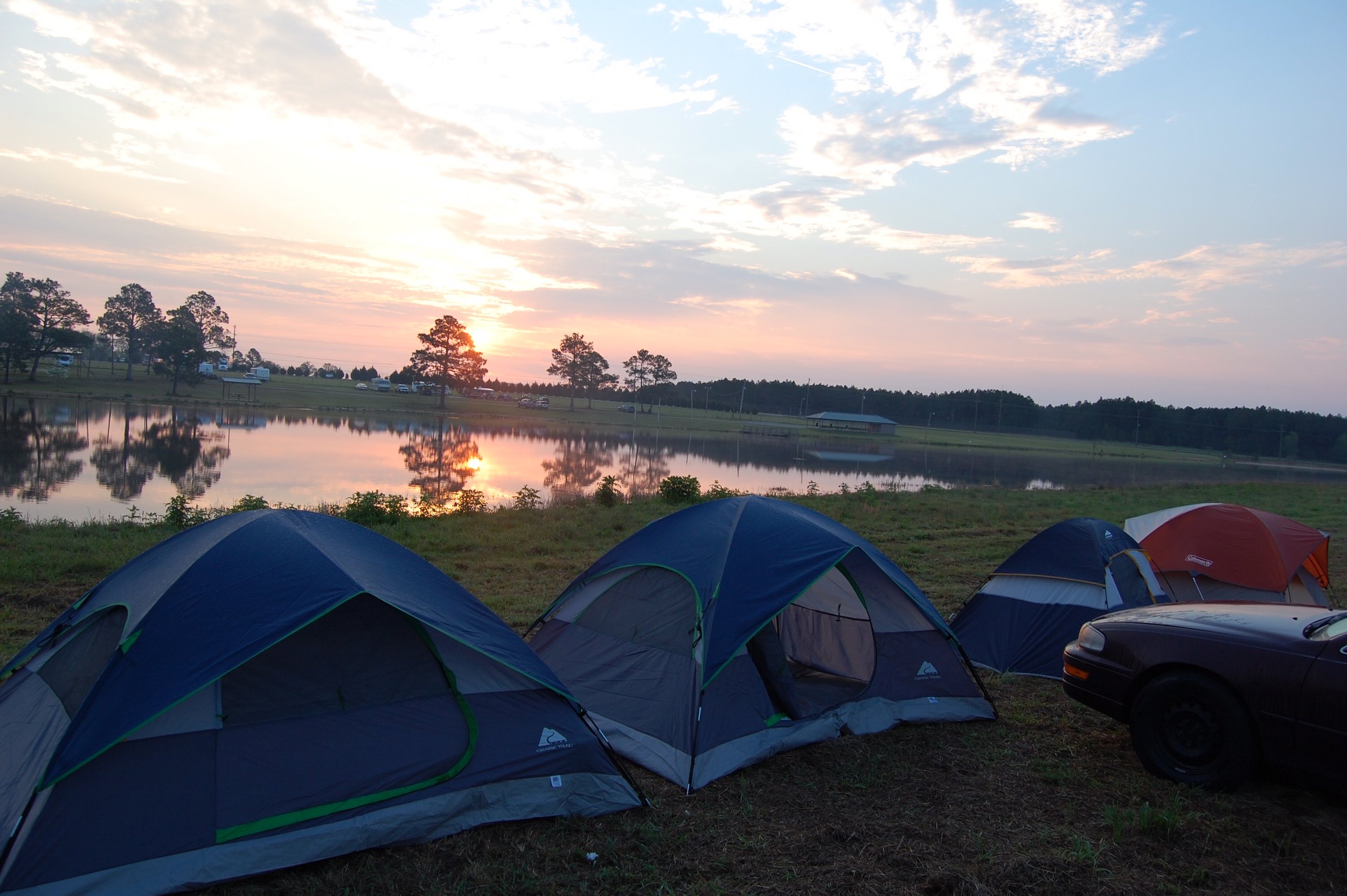 After a fun day of jumping; Nothing is more wonderful than sitting by the campfire and sleeping under the cool summer breeze.