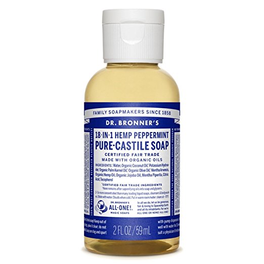 Dr. Bronner's Pure-Castile Liquid Soap - Peppermint, 2 Oz   